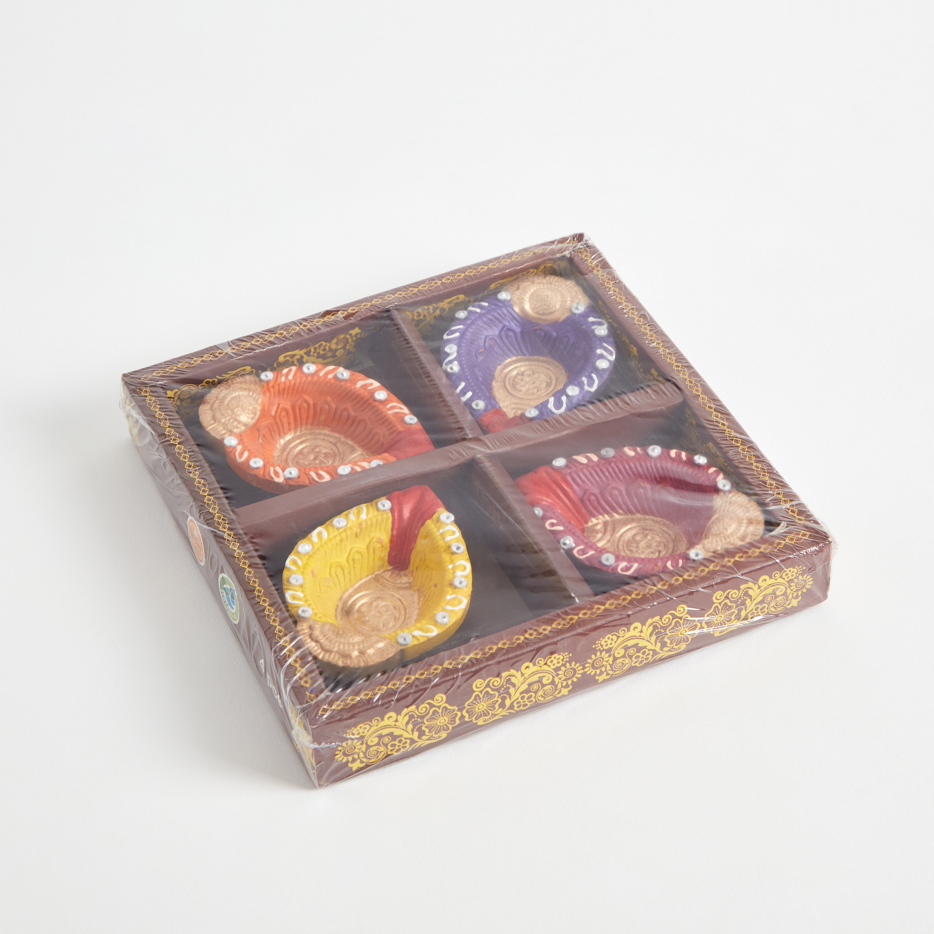 Luminous 4-Piece Colorful Diya Set without Wax - 7.5x7.5x2.5 cm-hbxlivingroom-decorandaccessories-candleholders-image-5