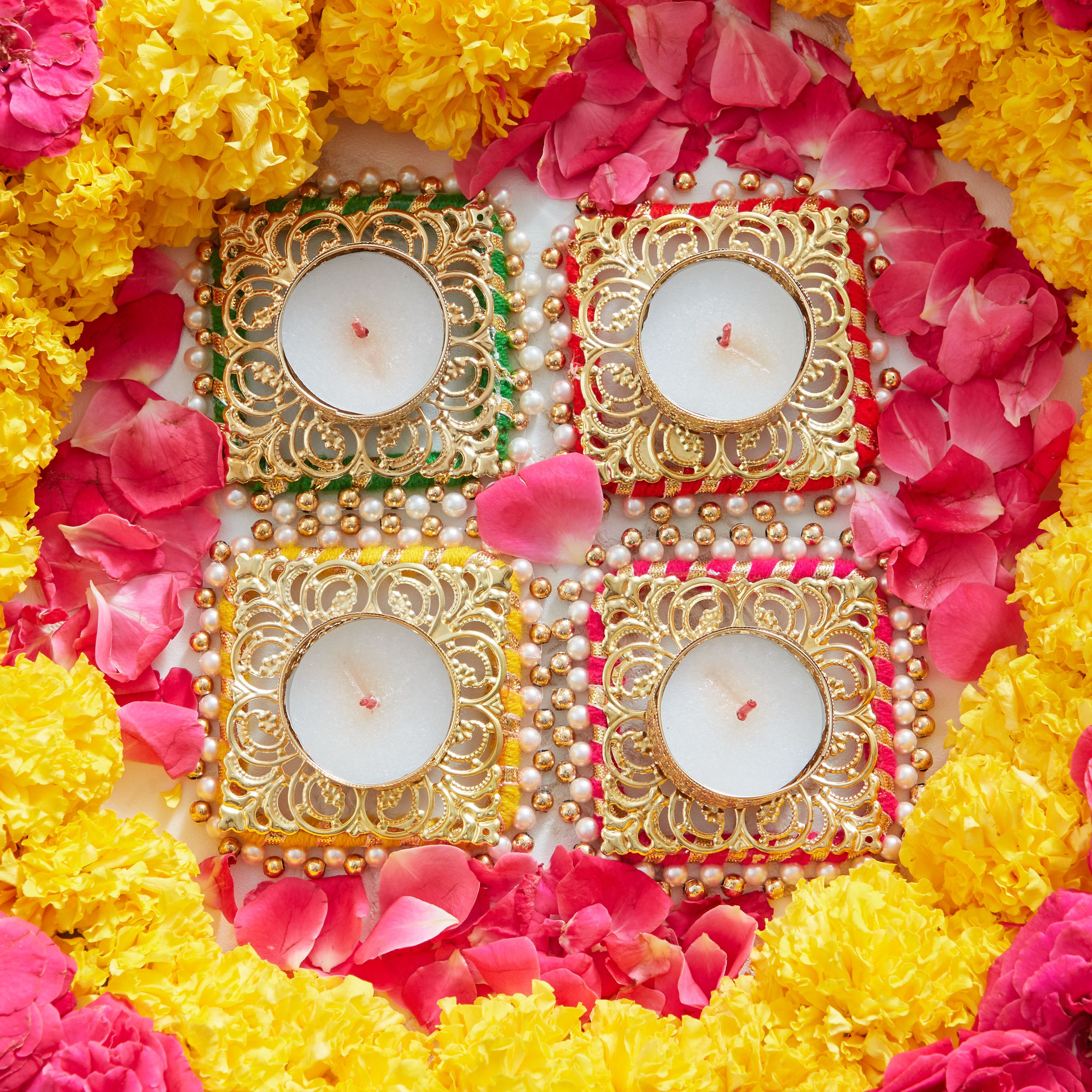 طقم حامل شموع صغيرة دون شمع 4 قطع من لومينوس - 9x9x3 سم-hbxlivingroom-decorandaccessories-candleholders-image-3