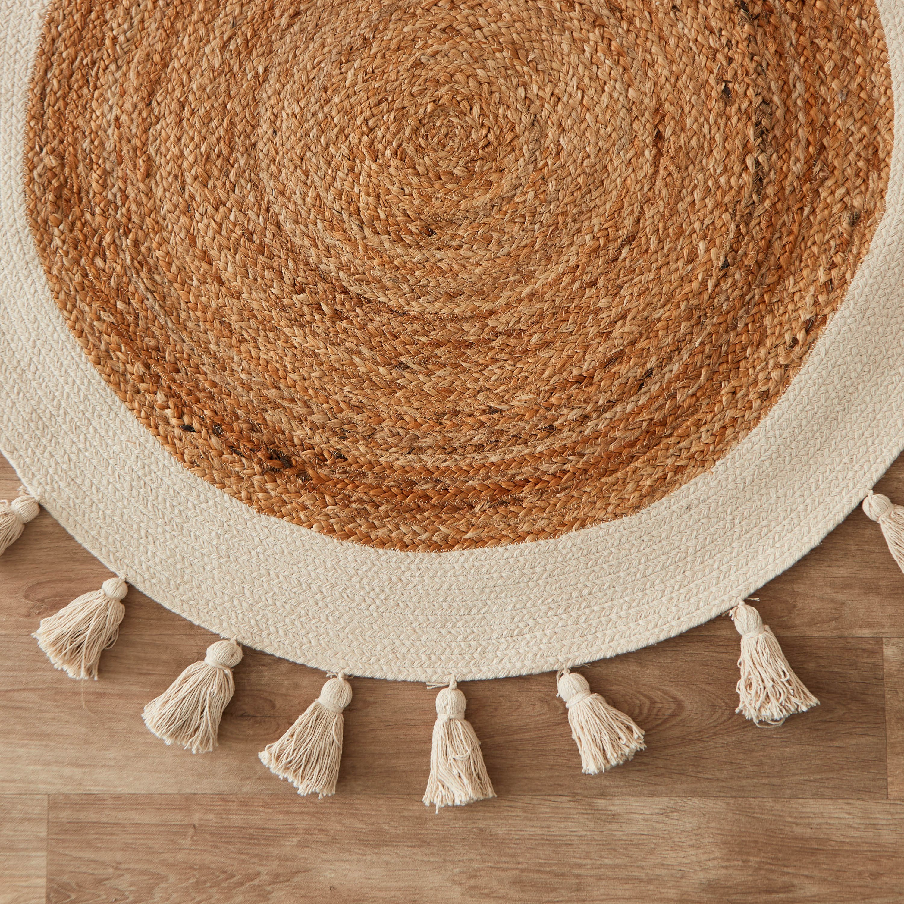 سجادة جوت مستديرة مصنوعة يدويا من إيكو - 90 سم-hbxdecorandfurnishings-floorcoverings-rugs-image-2