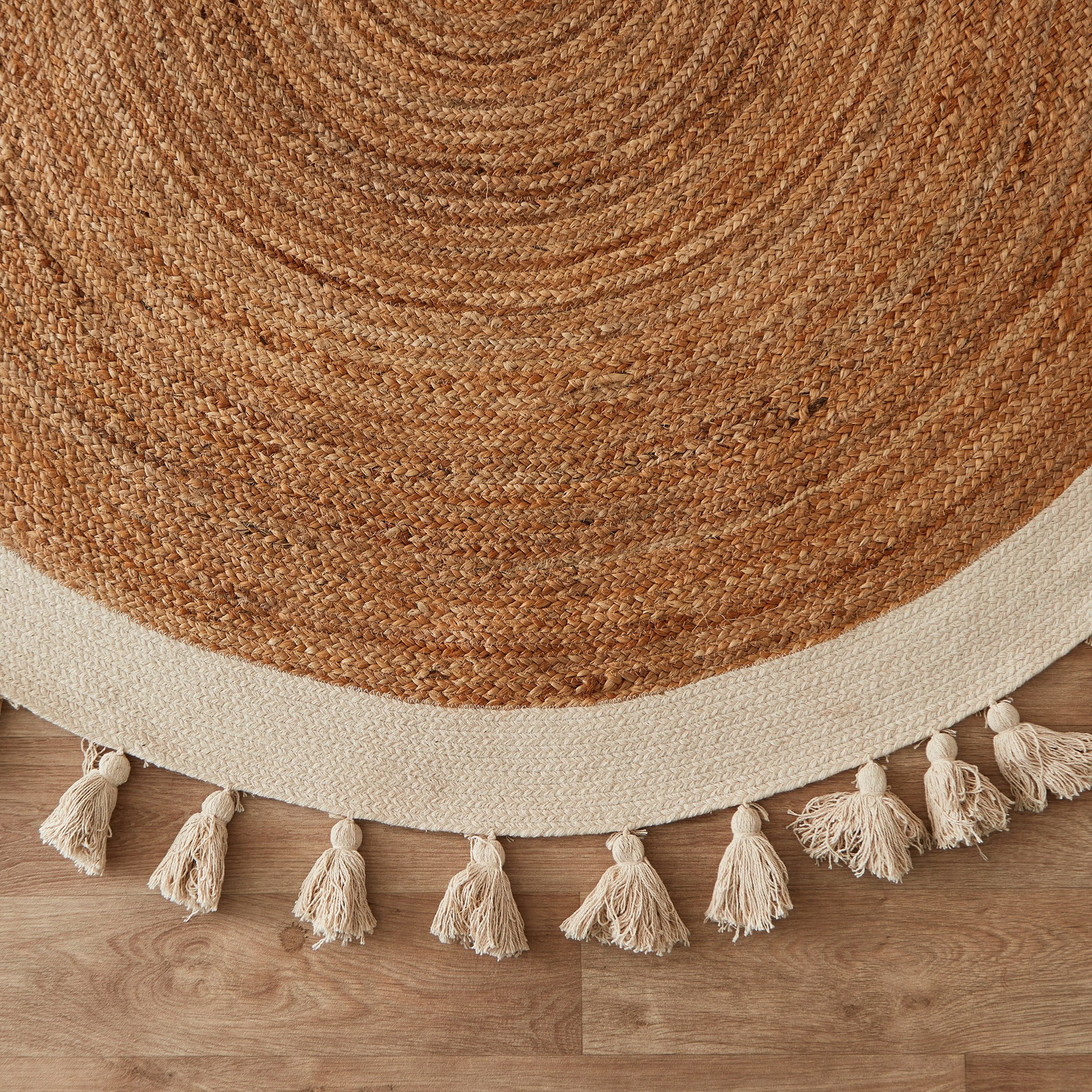 سجادة جوت مستديرة مصنوعة يدويا من إيكو - 150 سم-hbxdecorandfurnishings-floorcoverings-rugs-image-2