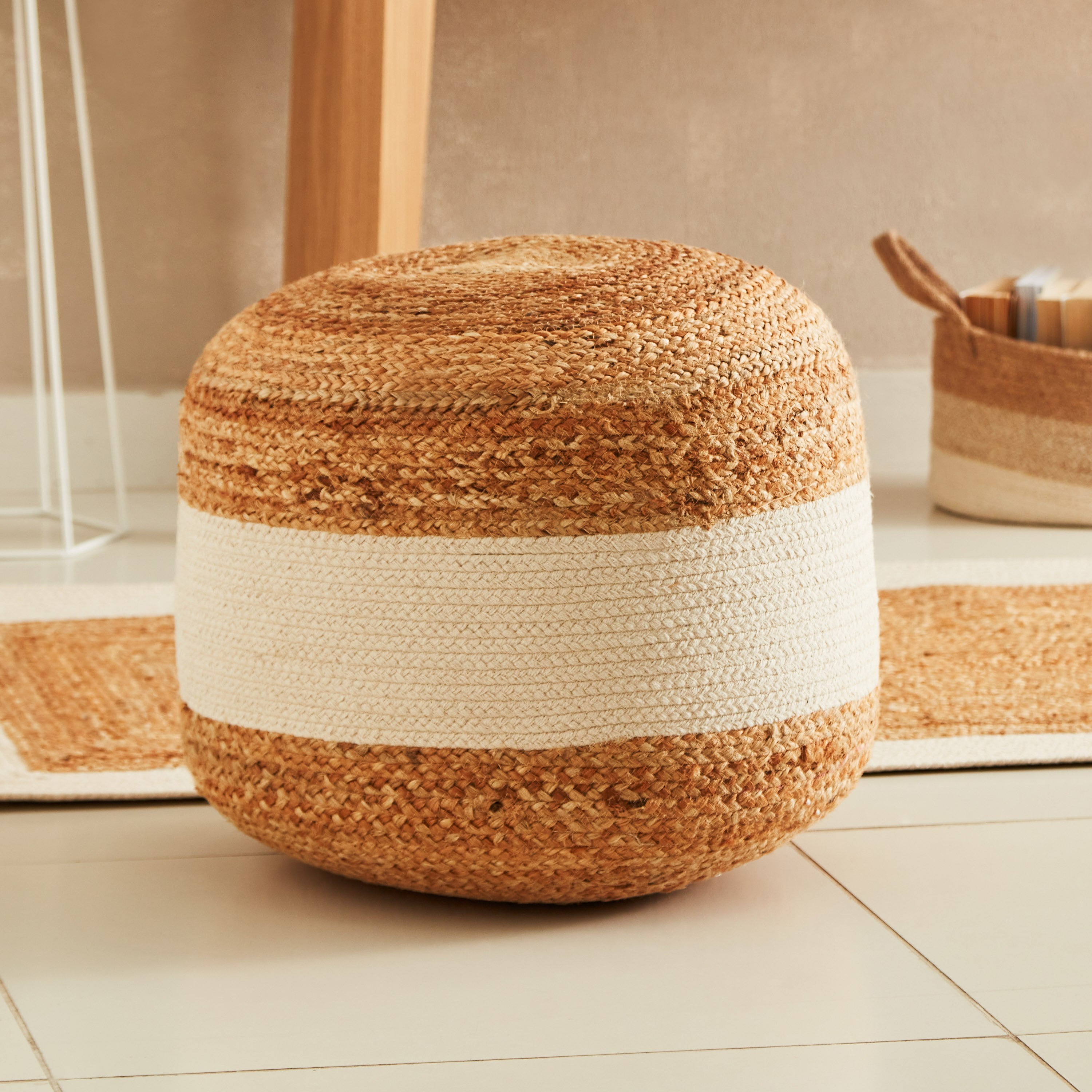 مقعد بوف جوت مصنوع يدويا من إيكو - 50x35 سم-hbxfurniture-kidsroom-kidsbeanbags-image-1