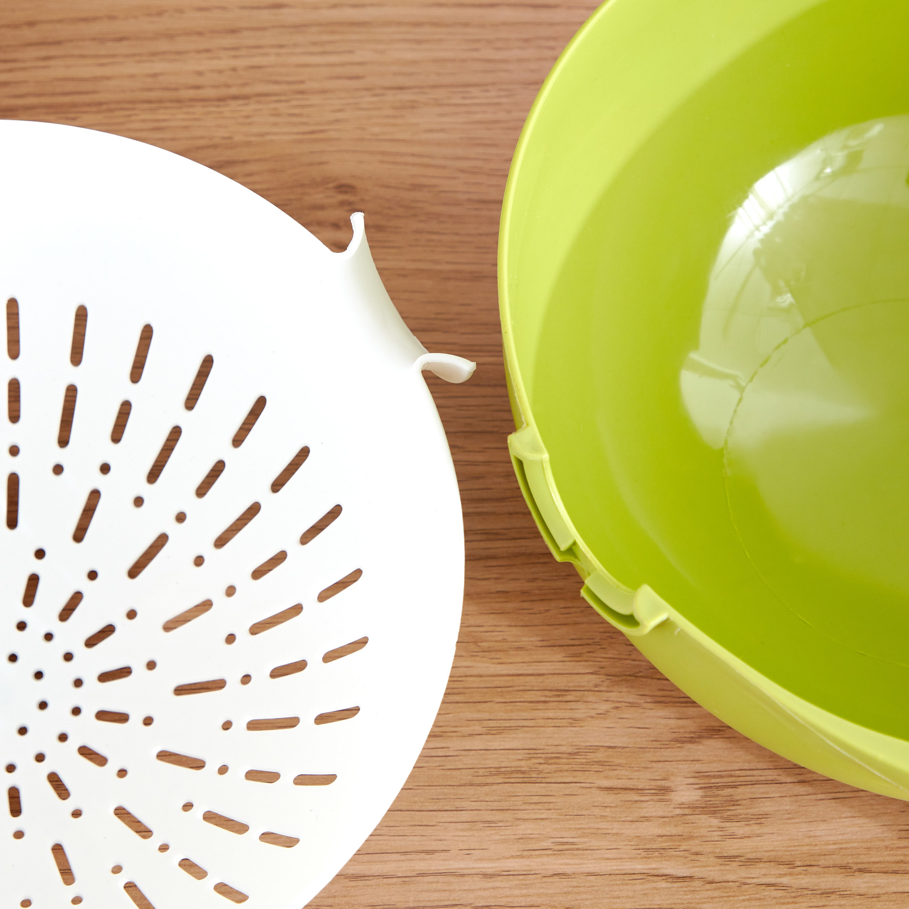 Alina Double Layer Fruit And Vegetable Washing Basket - 24.5x23x12 cm-hbxkitchen-kitchenware-kitchenaccessories-image-3