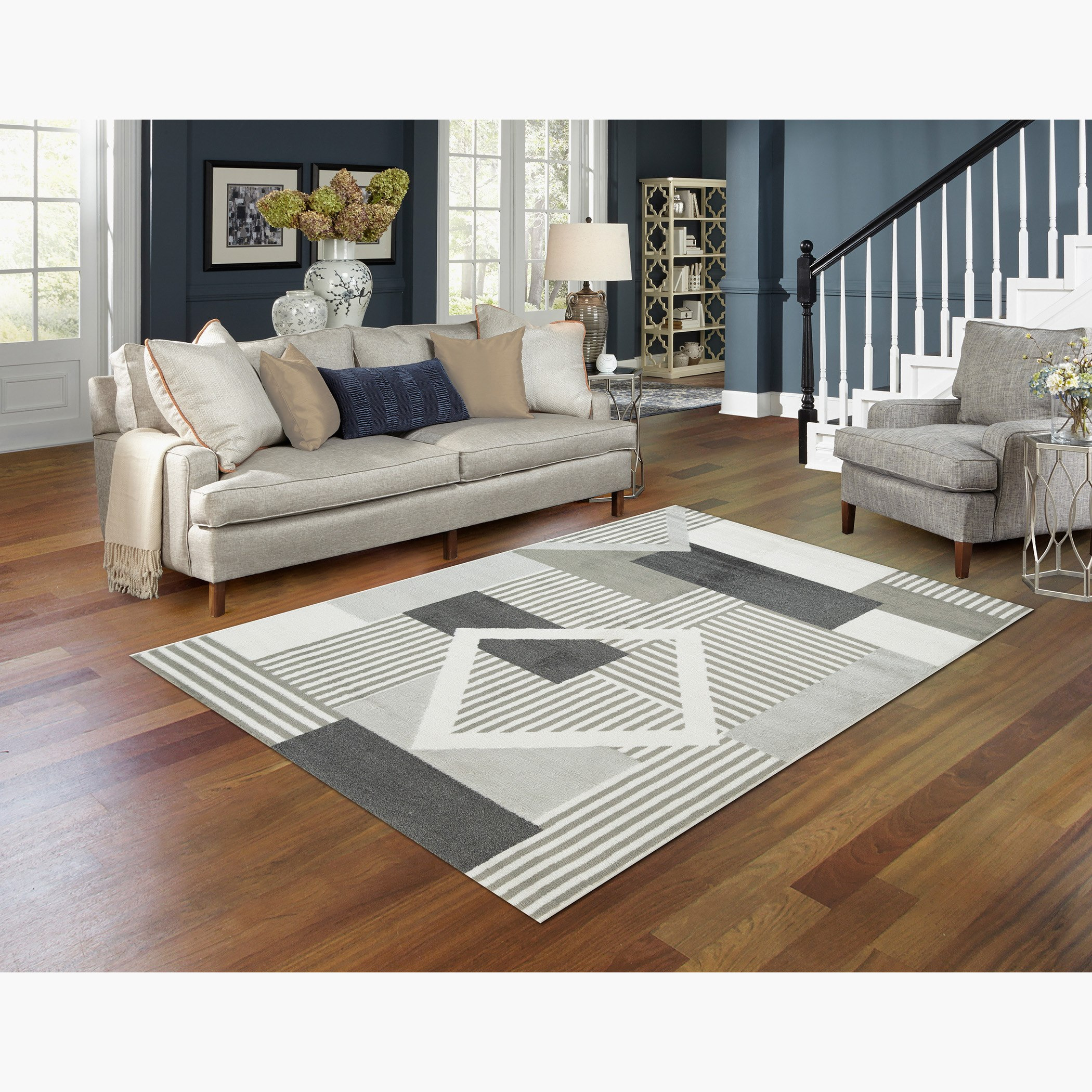 سجادة بولي بروبيلين مقاومة للبقع جيو من إستيلا - 110x160 سم-hbxdecorandfurnishings-floorcoverings-rugs-image-1