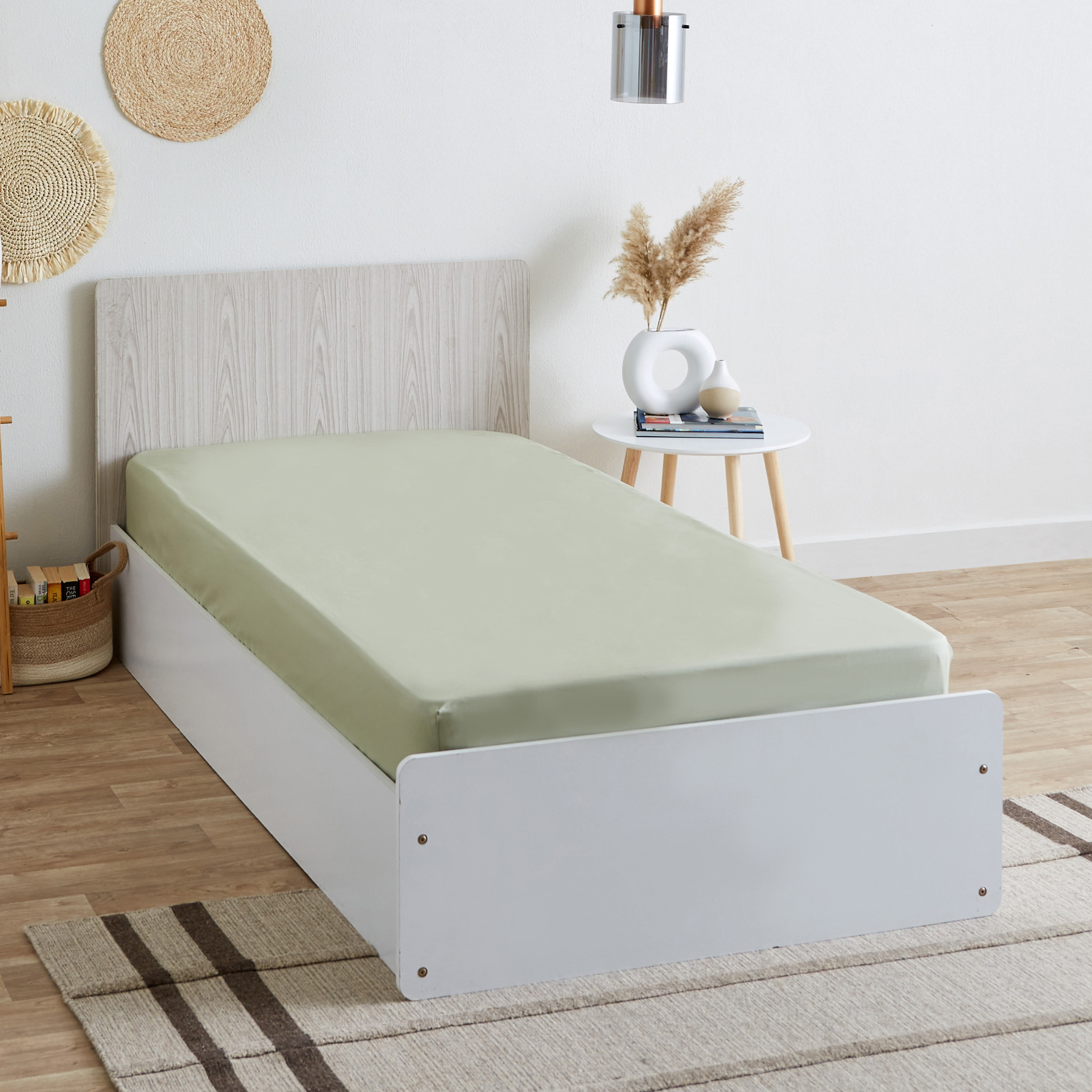 شرشف مطّاطي بولي قطن فردي من بريستول - 90x200+25 سم-hbxhomeware-hbxbedroom-image-1