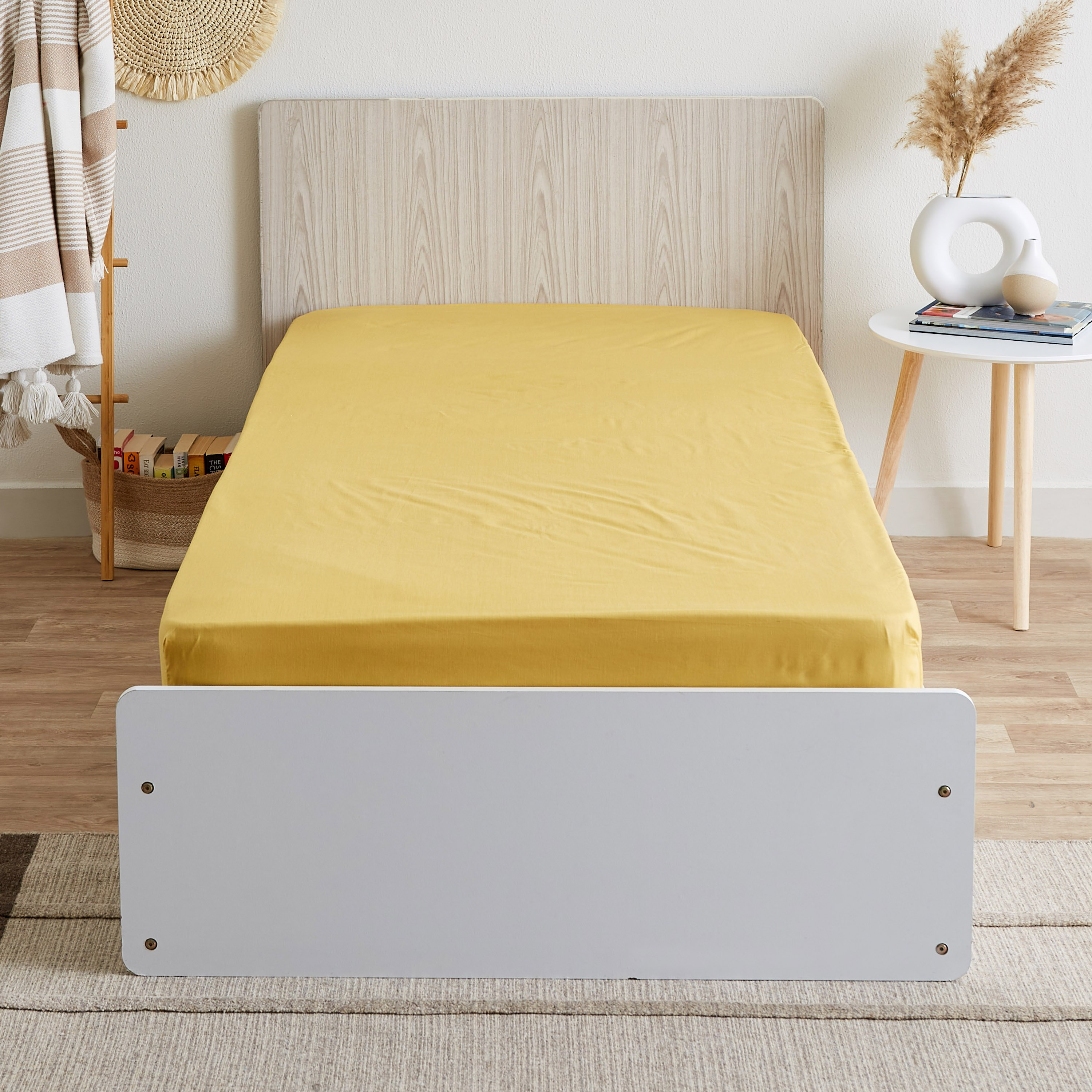 شرشف مطّاطي بولي قطن فردي من بريستول - 90x200+25 سم-hbxhomeware-hbxbedroom-image-2
