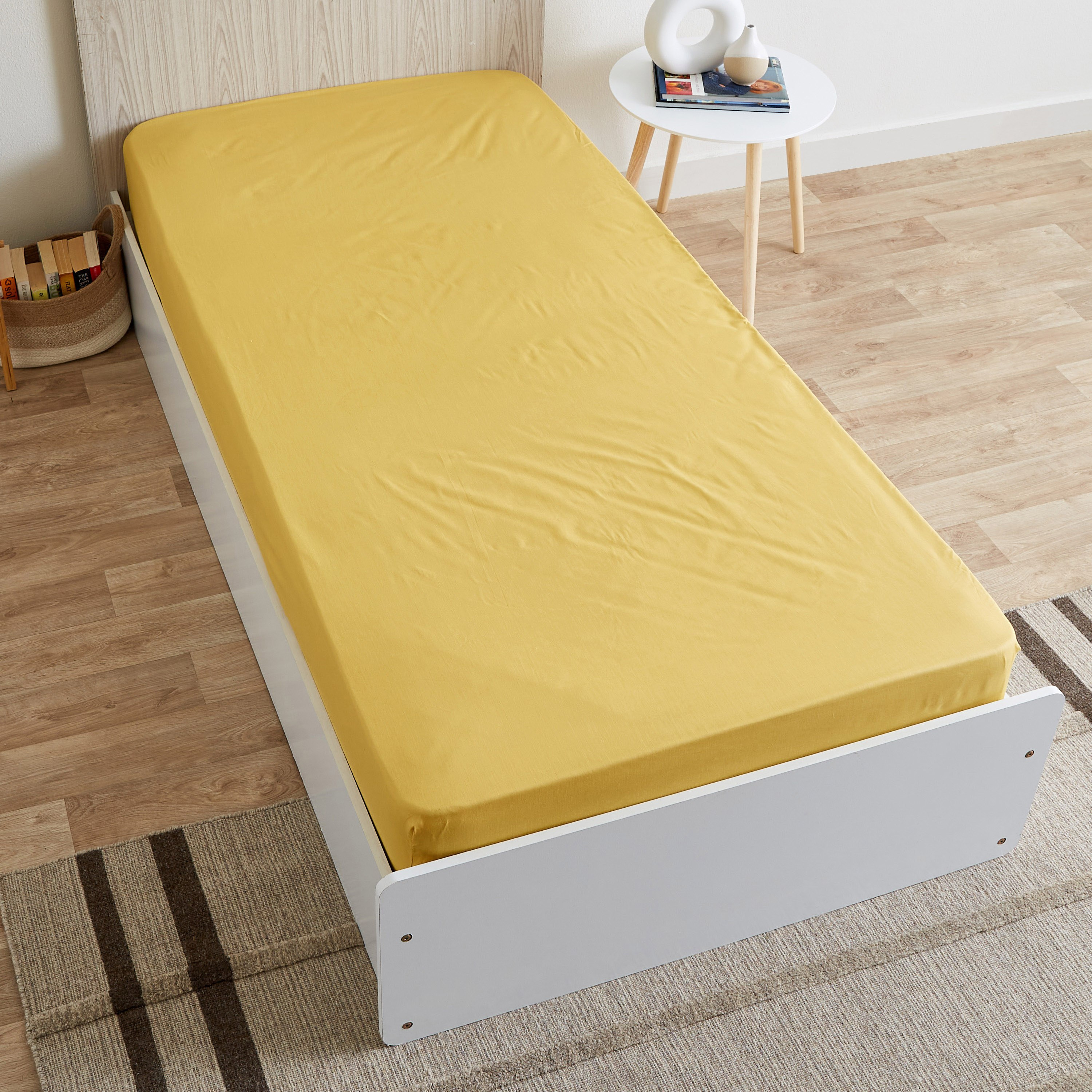 شرشف مطّاطي بولي قطن فردي من بريستول - 90x200+25 سم-hbxhomeware-hbxbedroom-image-3
