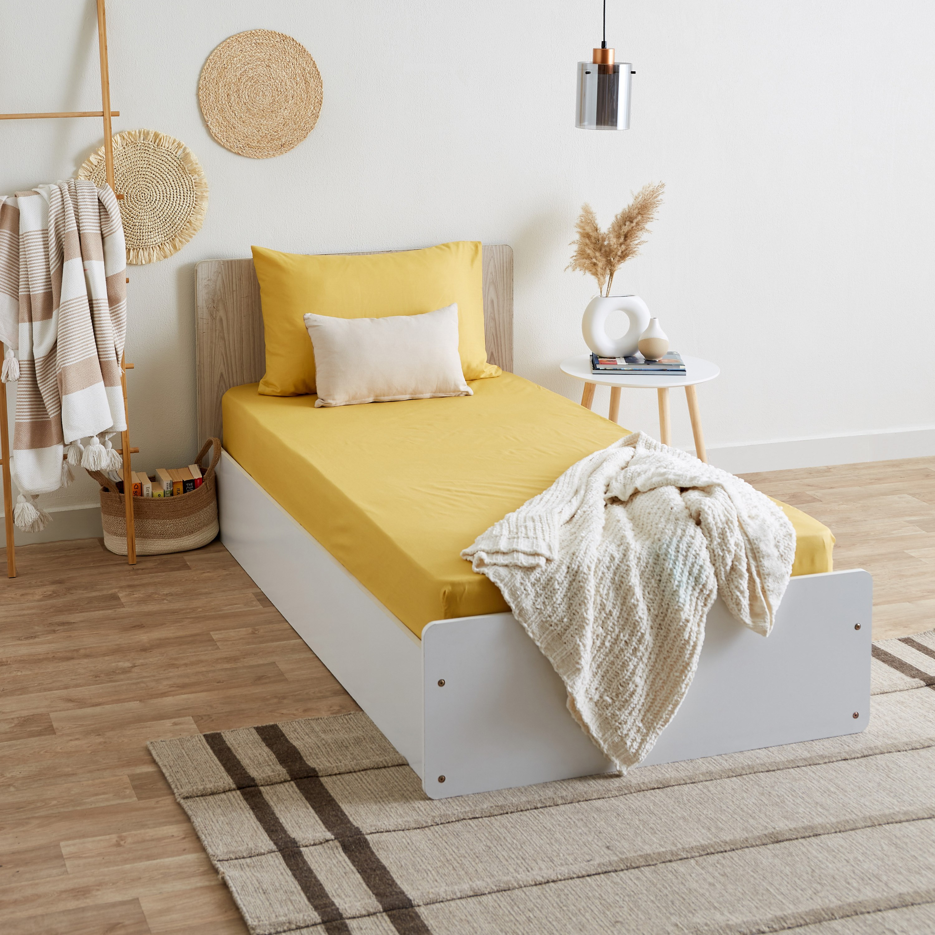 شرشف مطّاطي بولي قطن فردي من بريستول - 90x200+25 سم-hbxhomeware-hbxbedroom-image-7