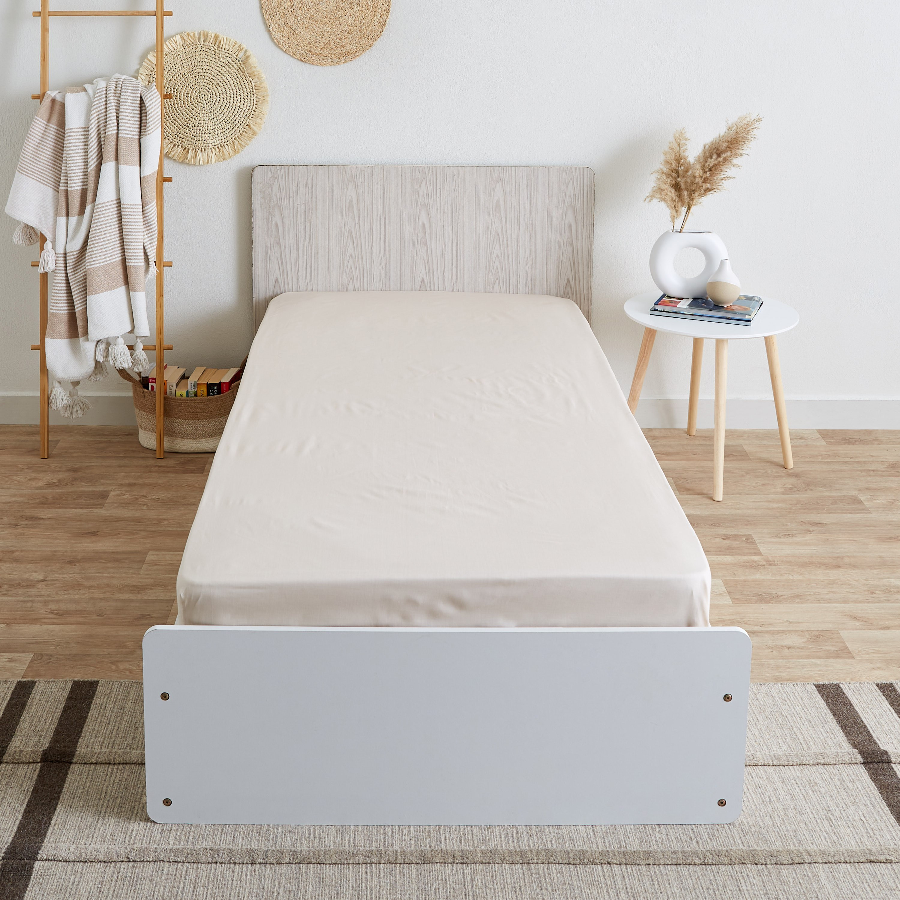 شرشف مطّاطي بولي قطن فردي من بريستول - 90x200+25 سم-hbxhomeware-hbxbedroom-image-2