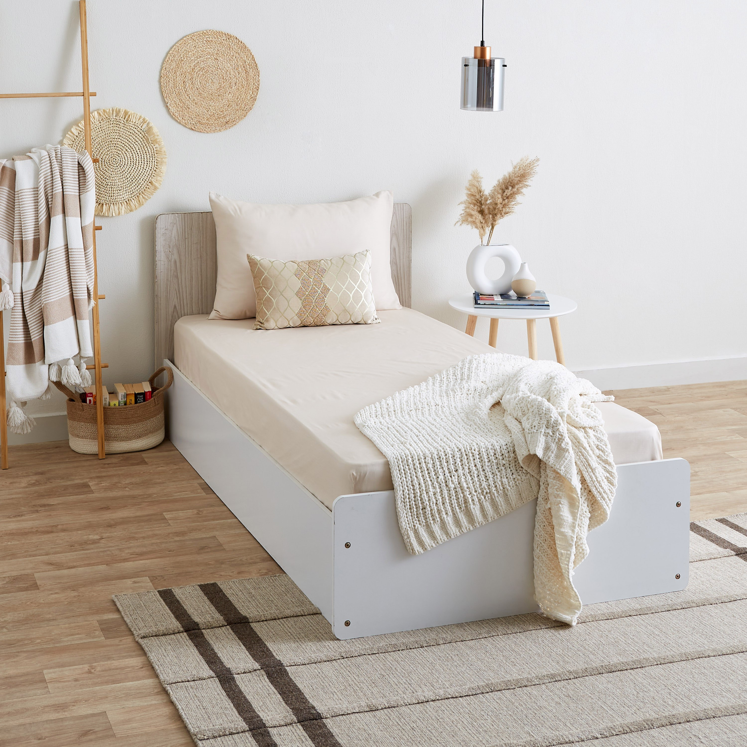 شرشف مطّاطي بولي قطن فردي من بريستول - 90x200+25 سم-hbxhomeware-hbxbedroom-image-7