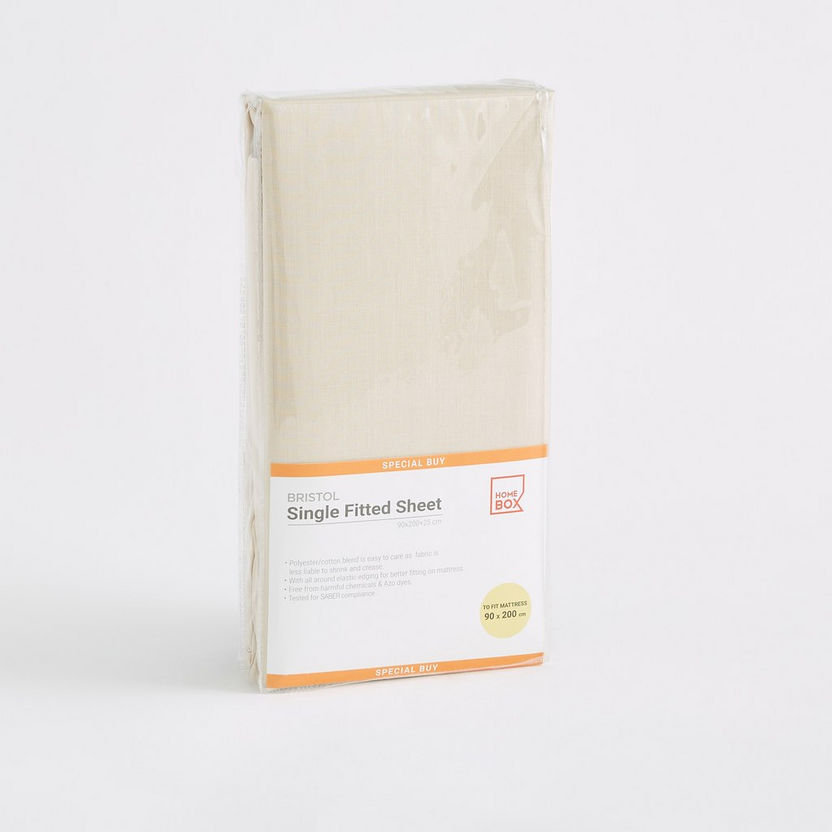 Bristol Polycotton Single Fitted Sheet - 90x200+25 cm-Sheets and Pillow Covers-image-8