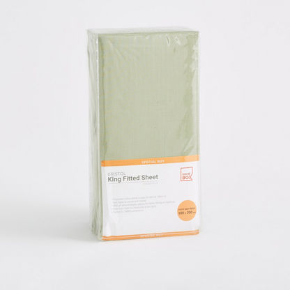Bristol Polycotton King Fitted Sheet - 180x200+25 cms