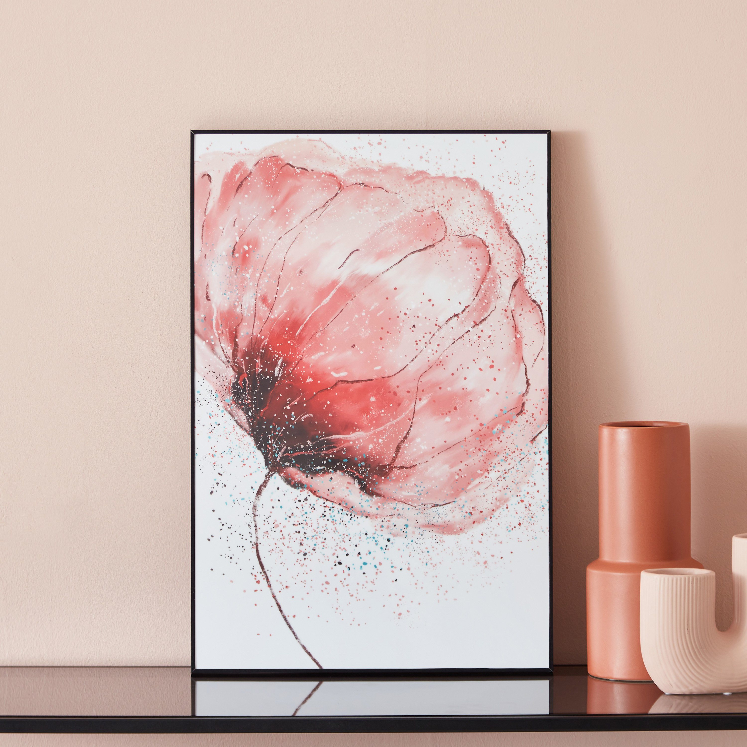 زينة حائط مؤطرة بتصميم زهور من فيحا - 40x2.5x60 سم-hbxhomeware-hbxdecorandfurnishings-image-1