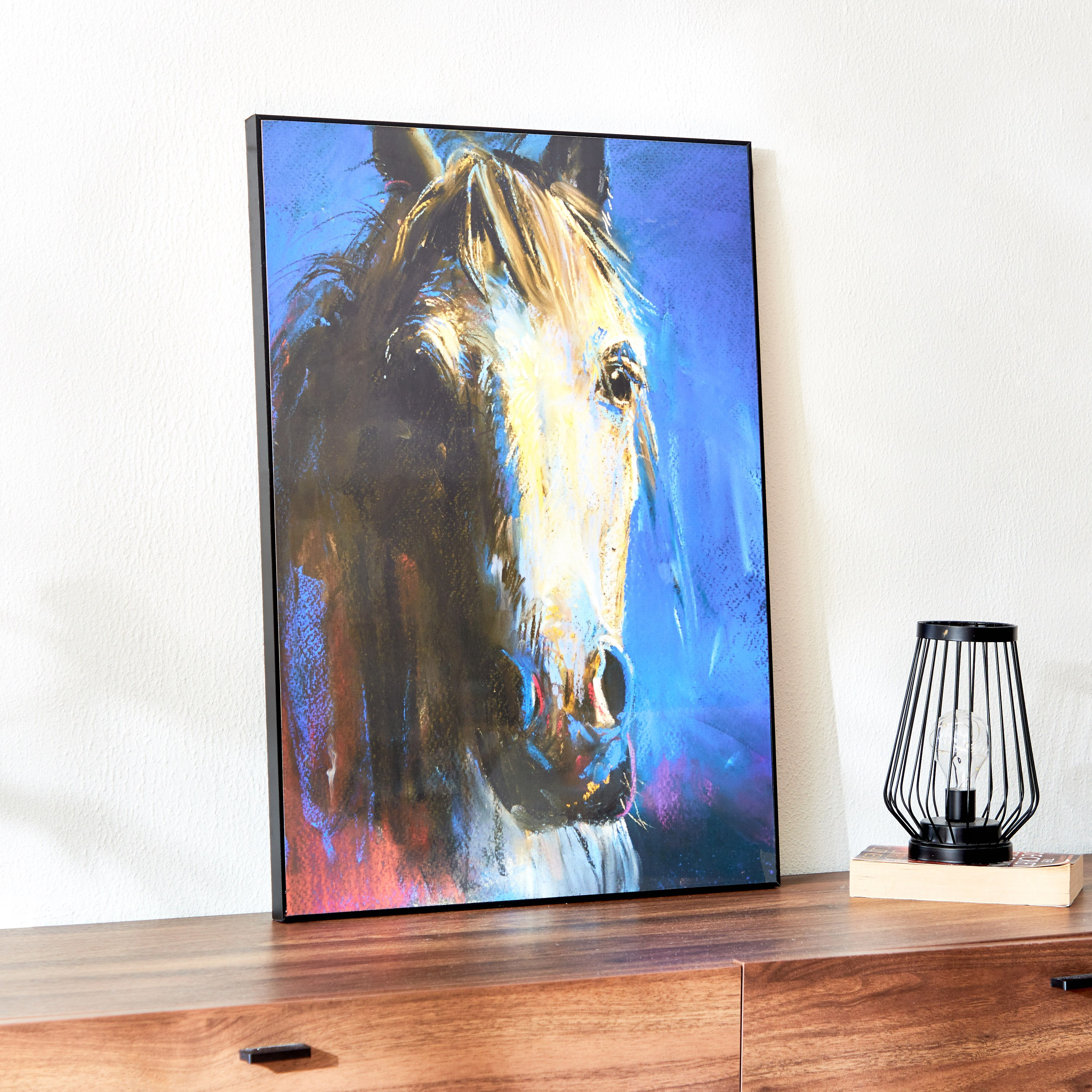 زينة حائط مؤطرة حصان من فيها - 50x2.5x70 سم-hbxhomeware-hbxdecorandfurnishings-image-2