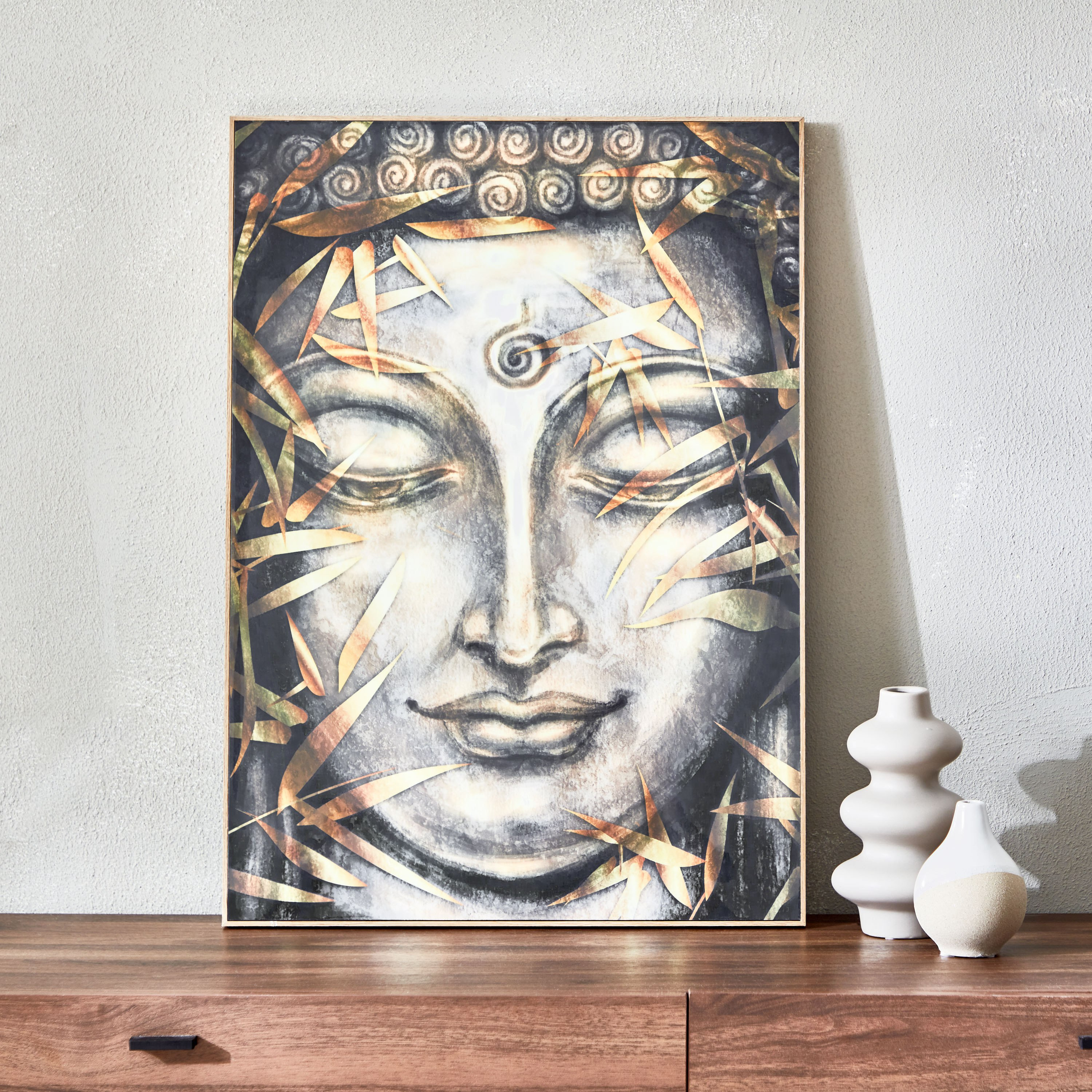 زيّنة حائط مؤطرة من فيها - 70x2.5x50 سم-hbxhomeware-hbxdecorandfurnishings-image-1