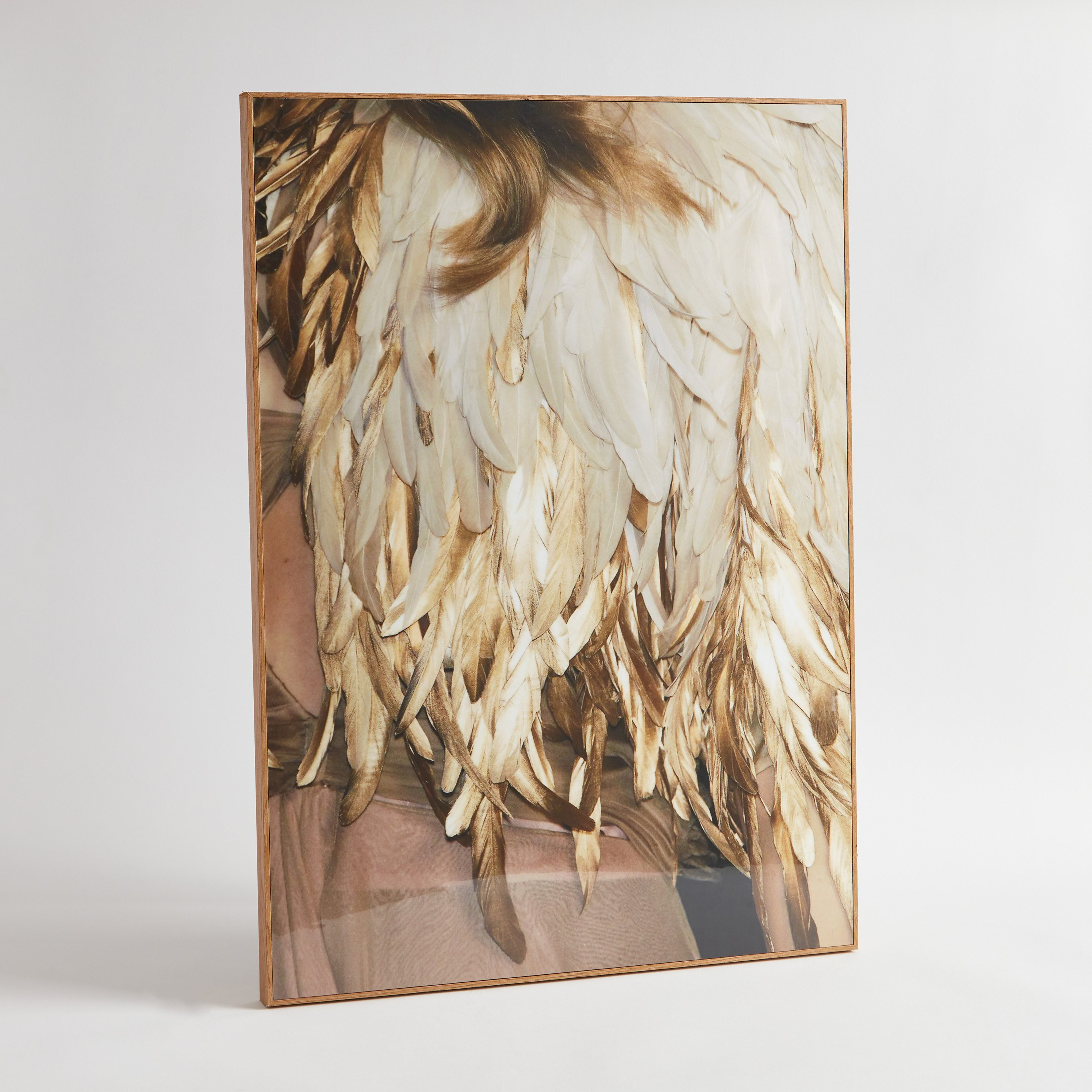 لوحة مؤطرة بتصميم ريش من فيحا - 50x2.5x70 سم-hbxhomeware-hbxdecorandfurnishings-image-5