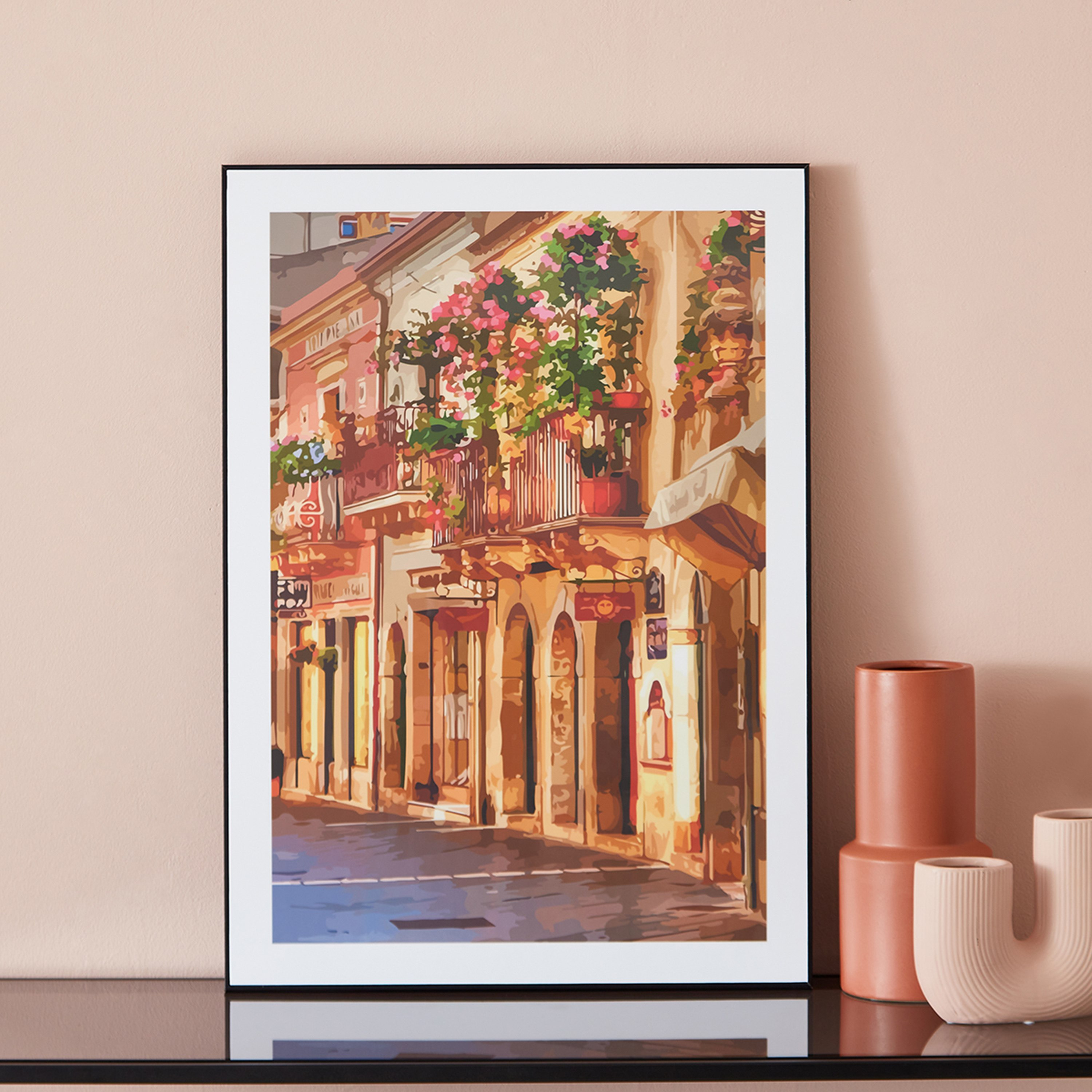 Fiha Street Framed Wall Art - 50x2.5x70 cm-hbxhomeware-hbxdecorandfurnishings-image-1