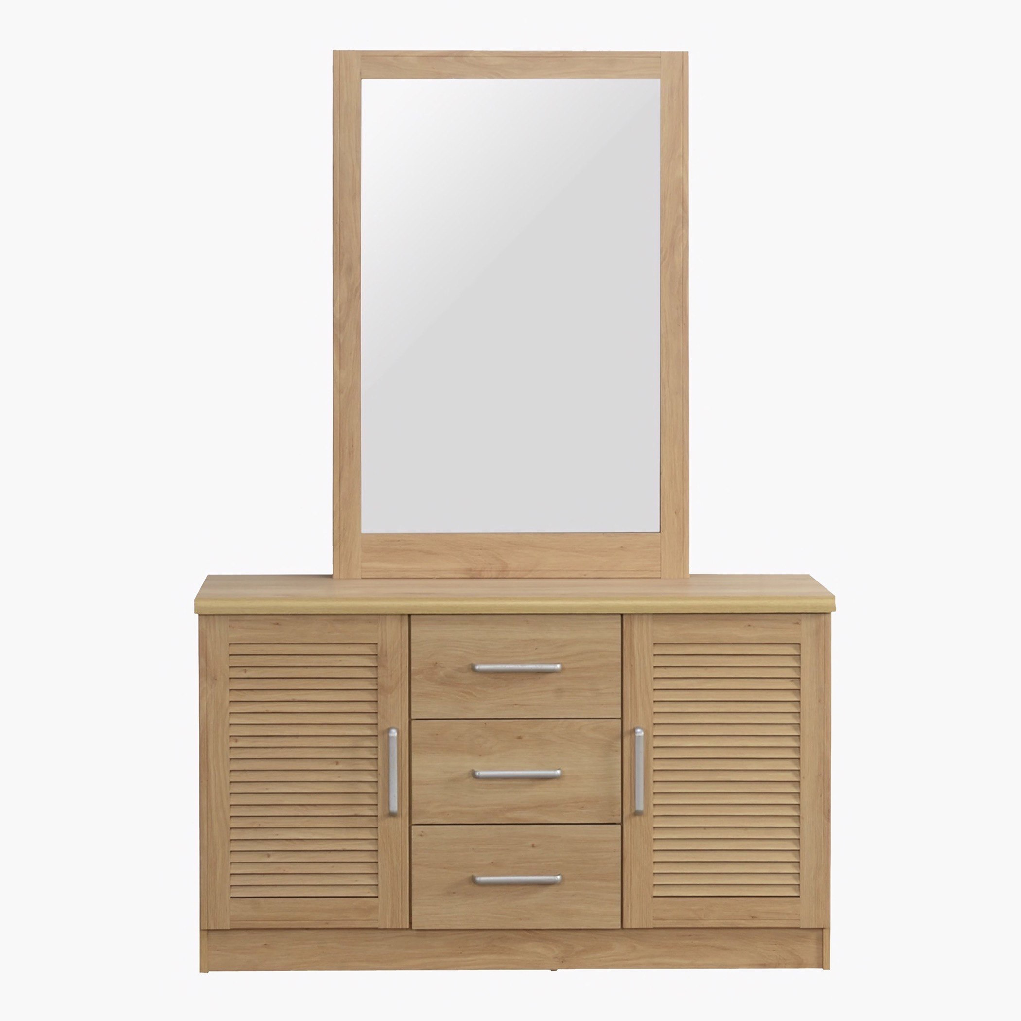 طاولة تزيين رئيسية بثلاثة أدراج وبابين مع مرآة من بان-hbxfurniture-bedroom-dressersandmirrors-image-4