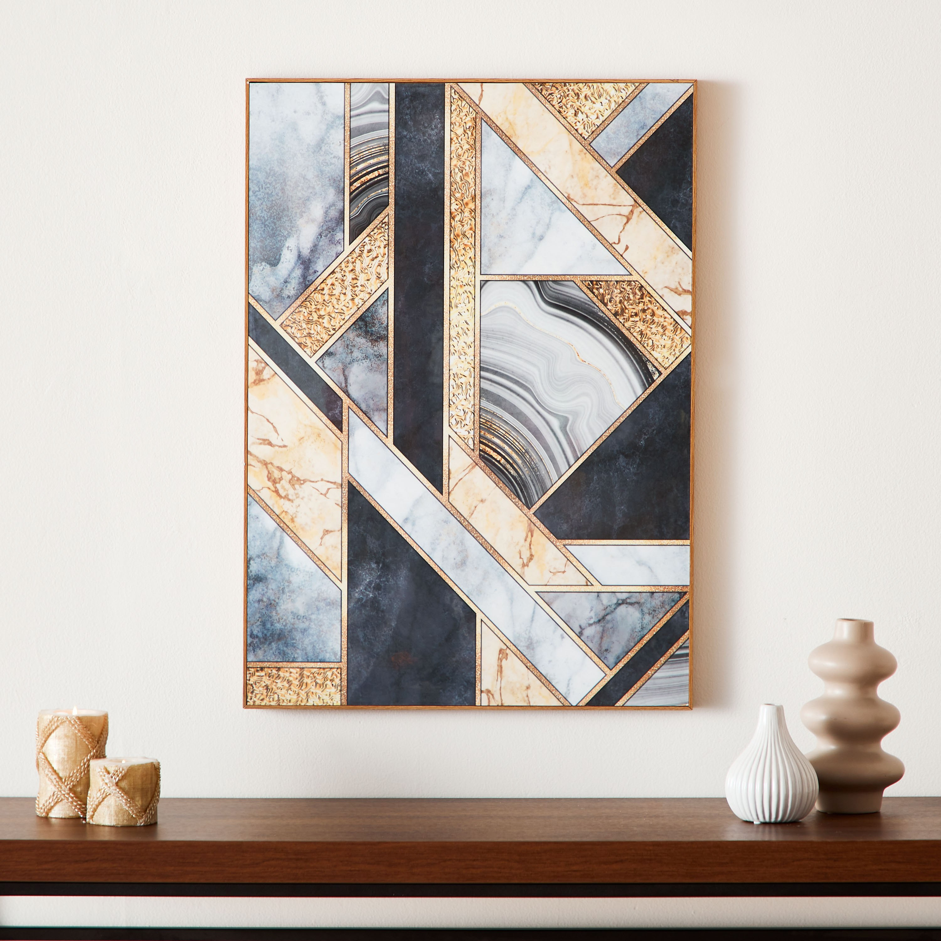 زينة حائط بإطار متعدد التصميمات من فيها - 50x2.5x70 سم-hbxhomeware-hbxdecorandfurnishings-image-1
