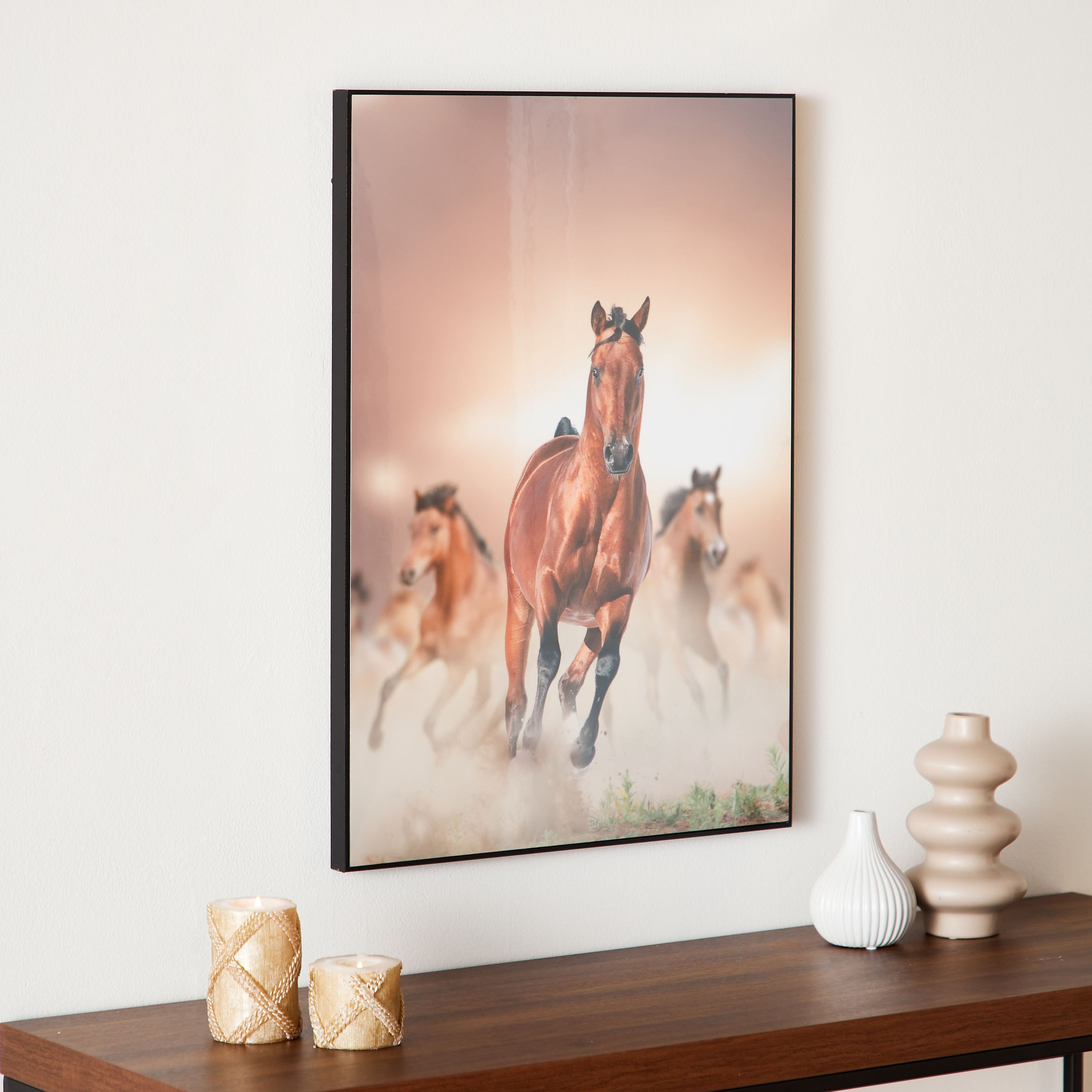 زينة حائط مؤطرة بتصميم حصان من فيها - 50x2.5x70 سم-hbxhomeware-hbxdecorandfurnishings-image-2