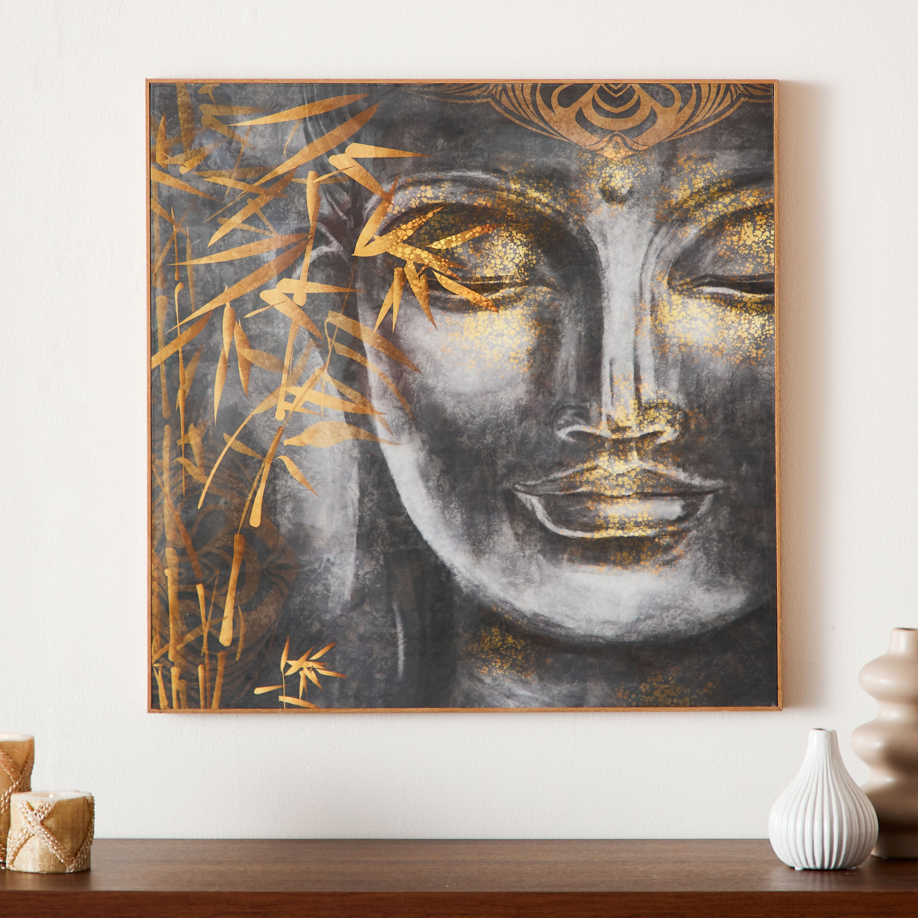زينة حائط بإطار من فيها - 60x2.5x60 سم-hbxhomeware-hbxdecorandfurnishings-image-1