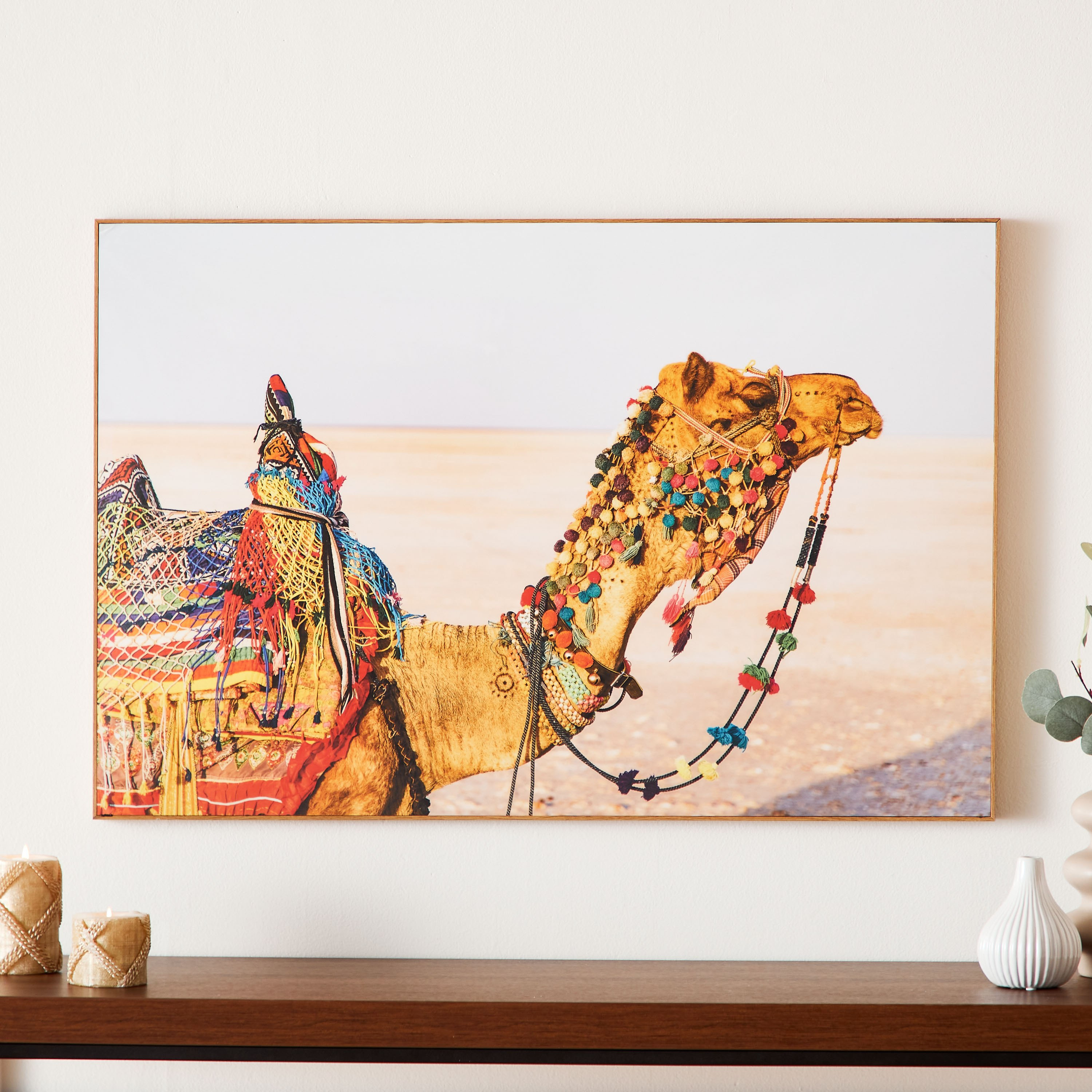 زينة حائط مؤطرة جمل من فيها - 90x2.5x60 سم-hbxhomeware-hbxdecorandfurnishings-image-1