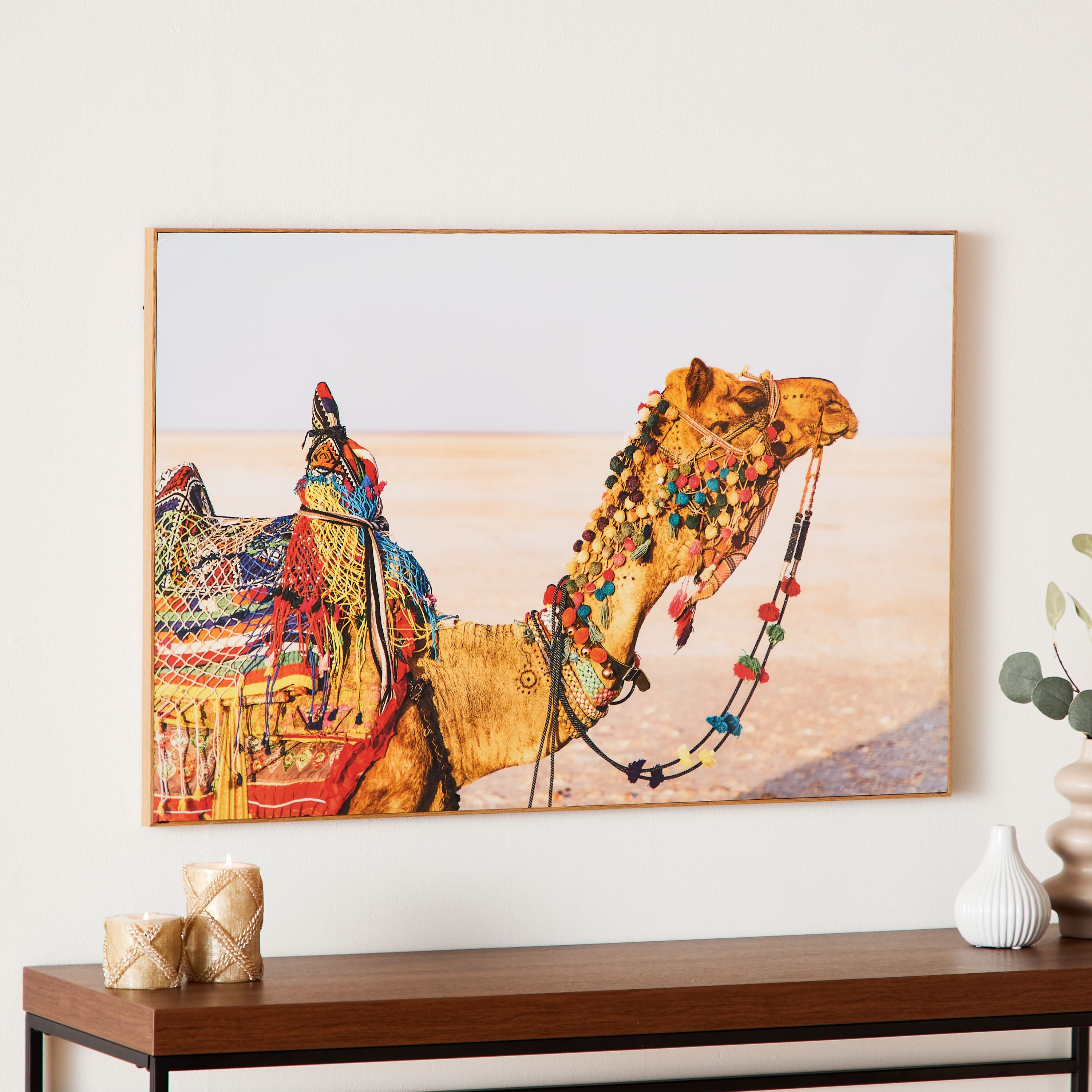 زينة حائط مؤطرة جمل من فيها - 90x2.5x60 سم-hbxhomeware-hbxdecorandfurnishings-image-2