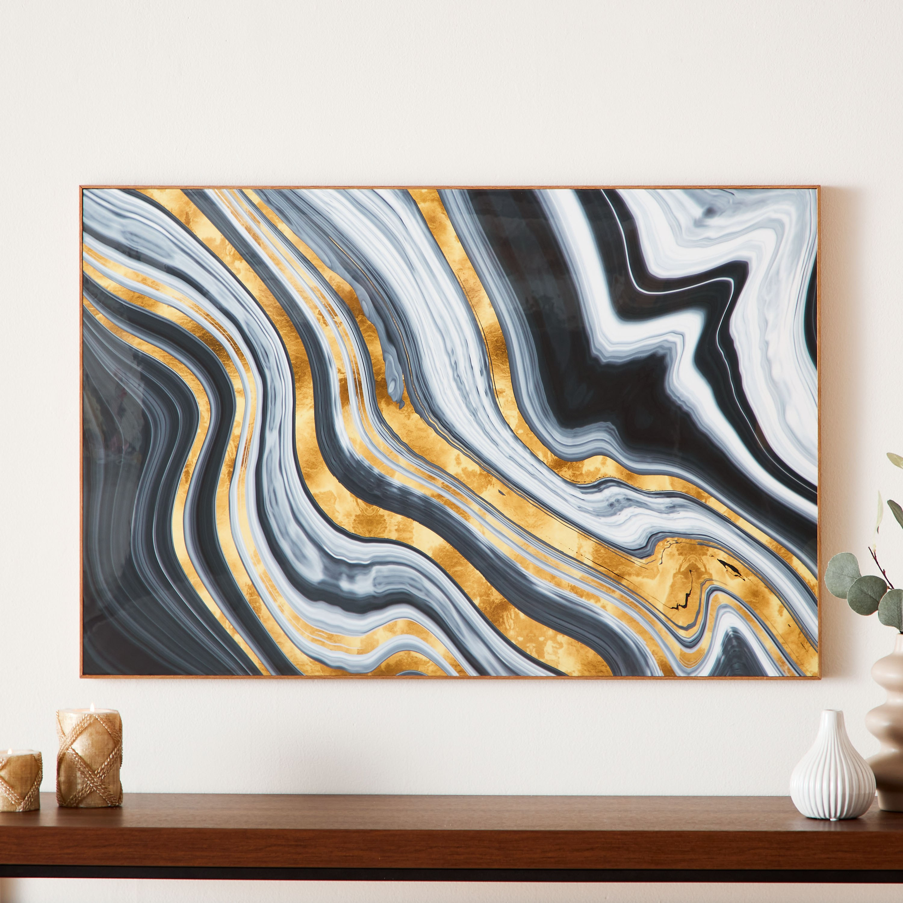 زيّنة حائط مؤطرة ميرجينج من فيها - 90x2.5x60 سم-hbxhomeware-hbxdecorandfurnishings-image-1