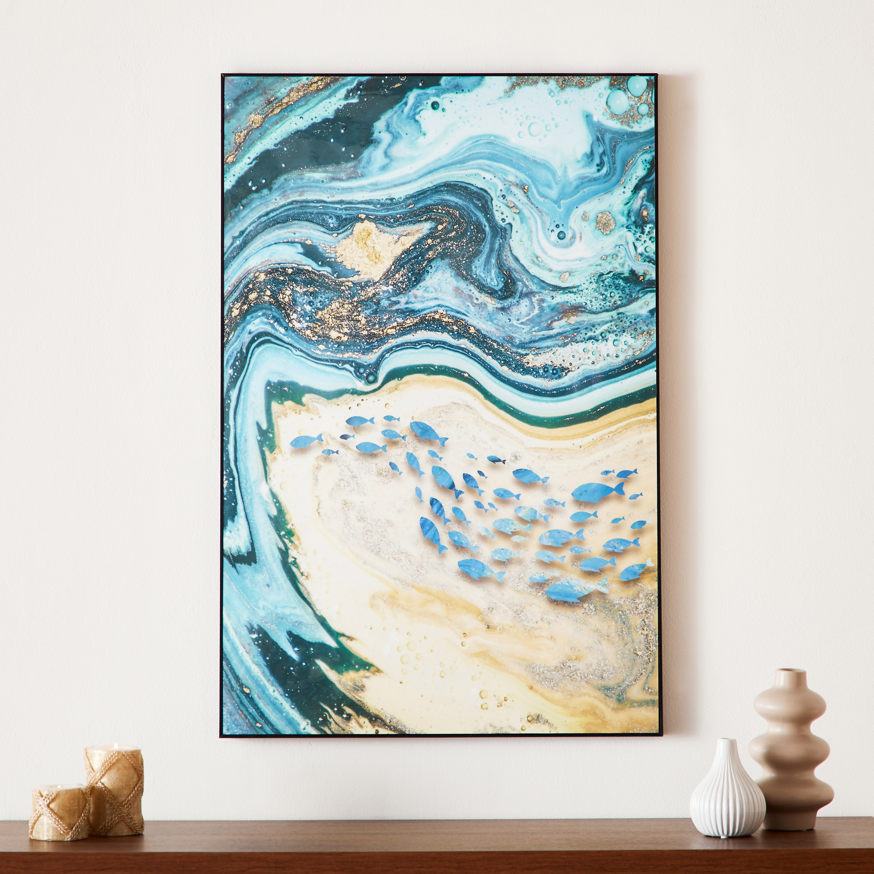 زينة حائط مؤطرة من فيها - 60x2.5x90 سم-hbxhomeware-hbxdecorandfurnishings-image-1