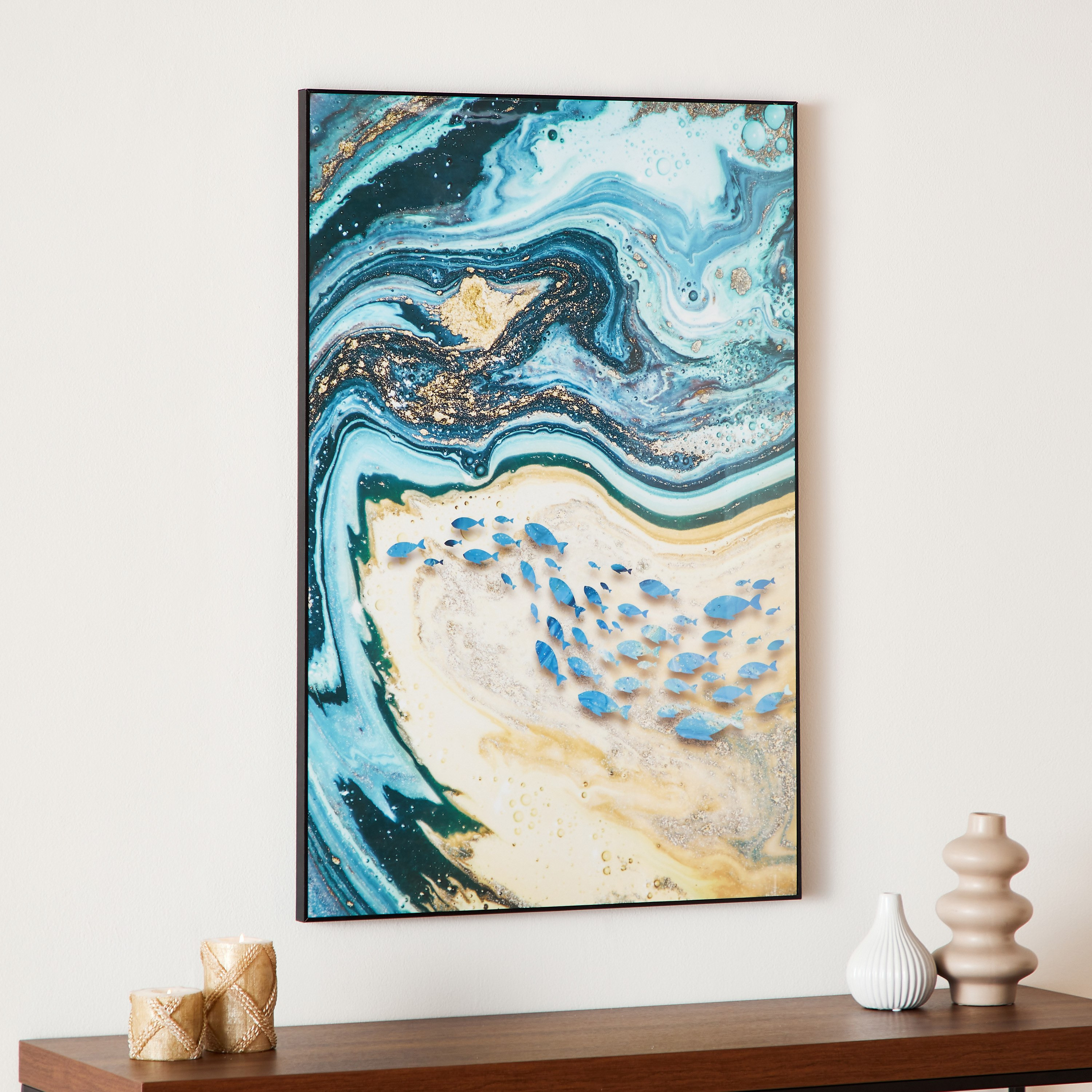 زينة حائط مؤطرة من فيها - 60x2.5x90 سم-hbxhomeware-hbxdecorandfurnishings-image-2