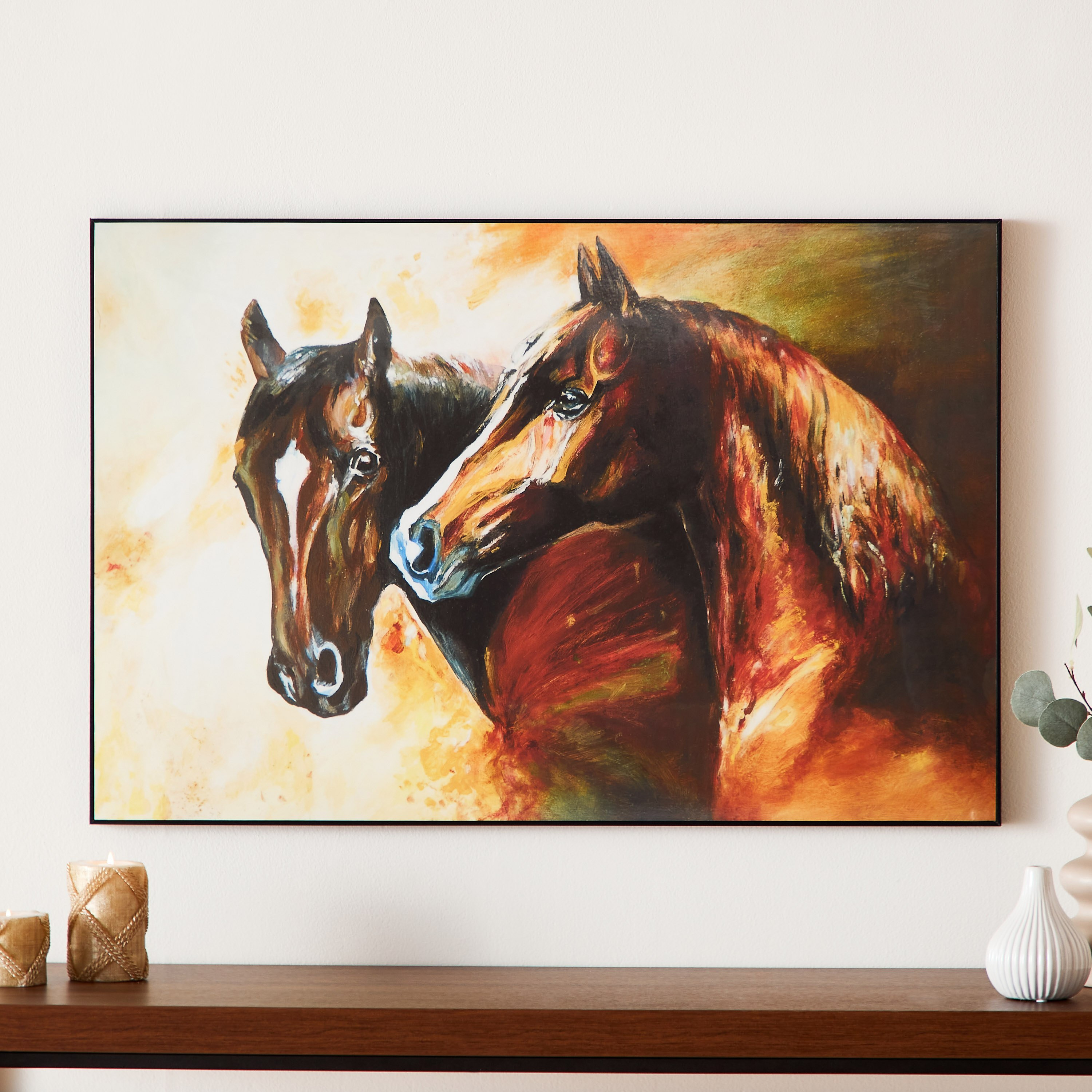 زينة حائط مؤطرة خيل من فيها - 60x2.5x90 سم-hbxhomeware-hbxdecorandfurnishings-image-1