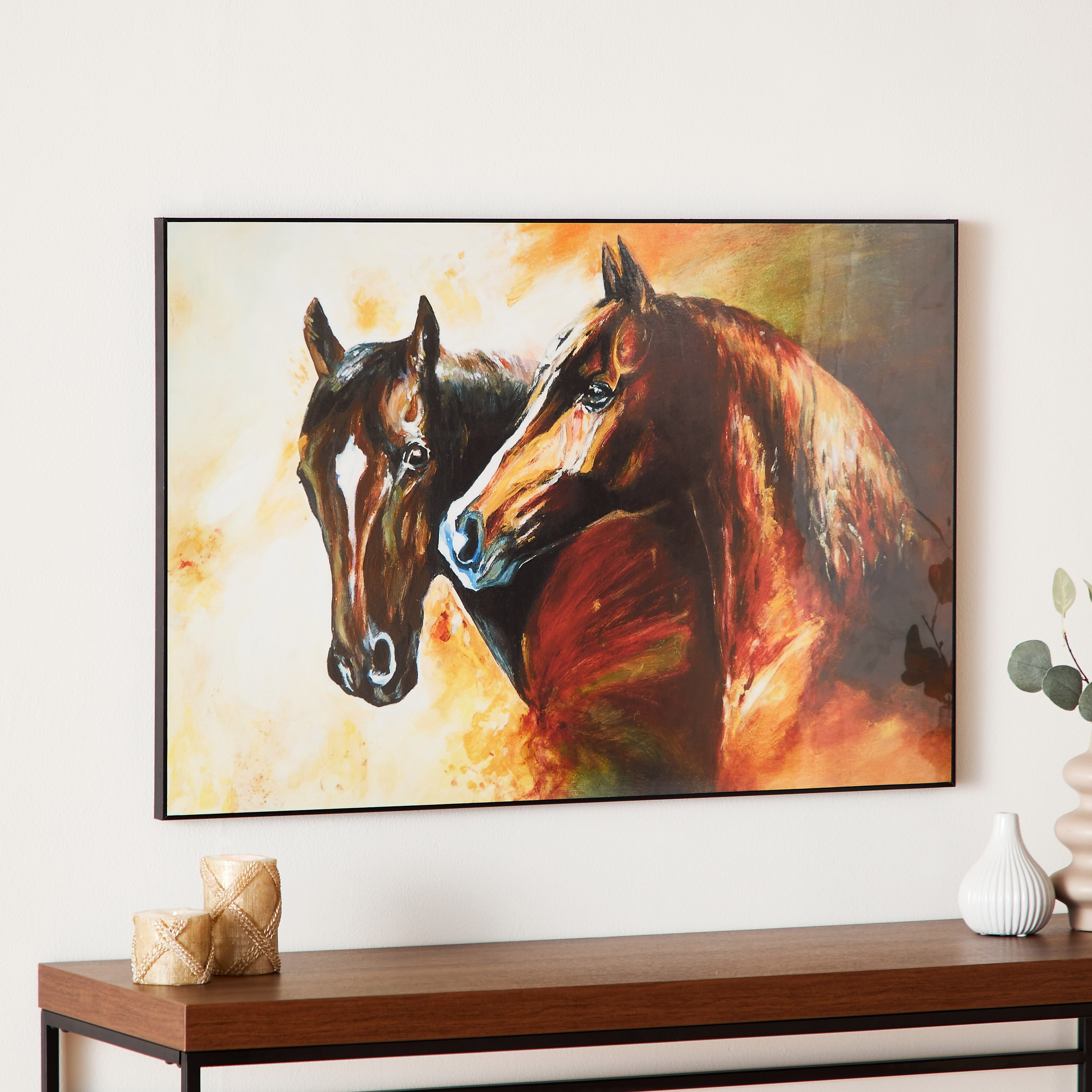 زينة حائط مؤطرة خيل من فيها - 60x2.5x90 سم-hbxhomeware-hbxdecorandfurnishings-image-2