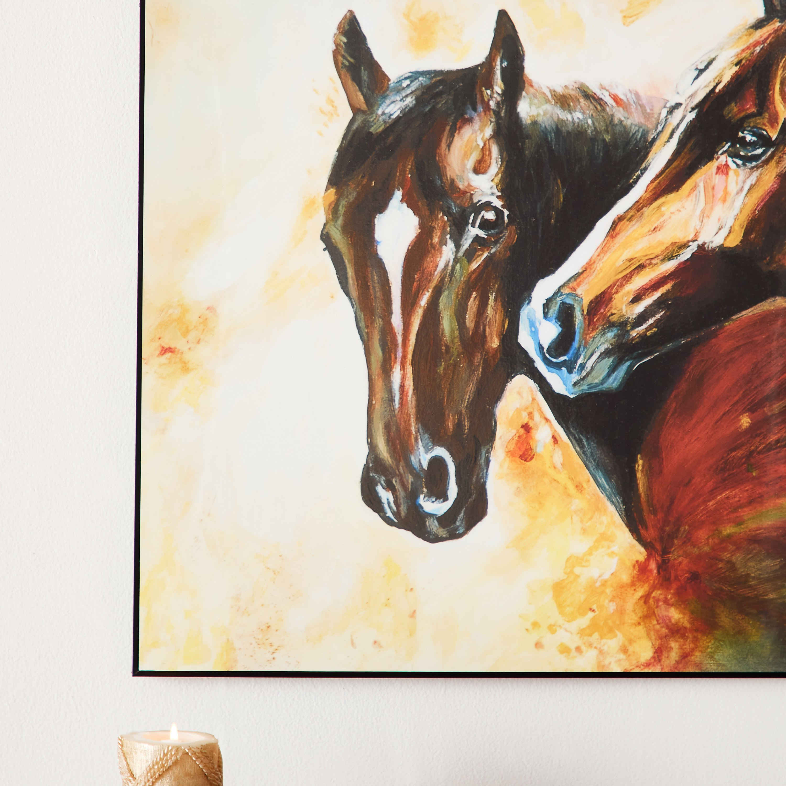 زينة حائط مؤطرة خيل من فيها - 60x2.5x90 سم-hbxhomeware-hbxdecorandfurnishings-image-3