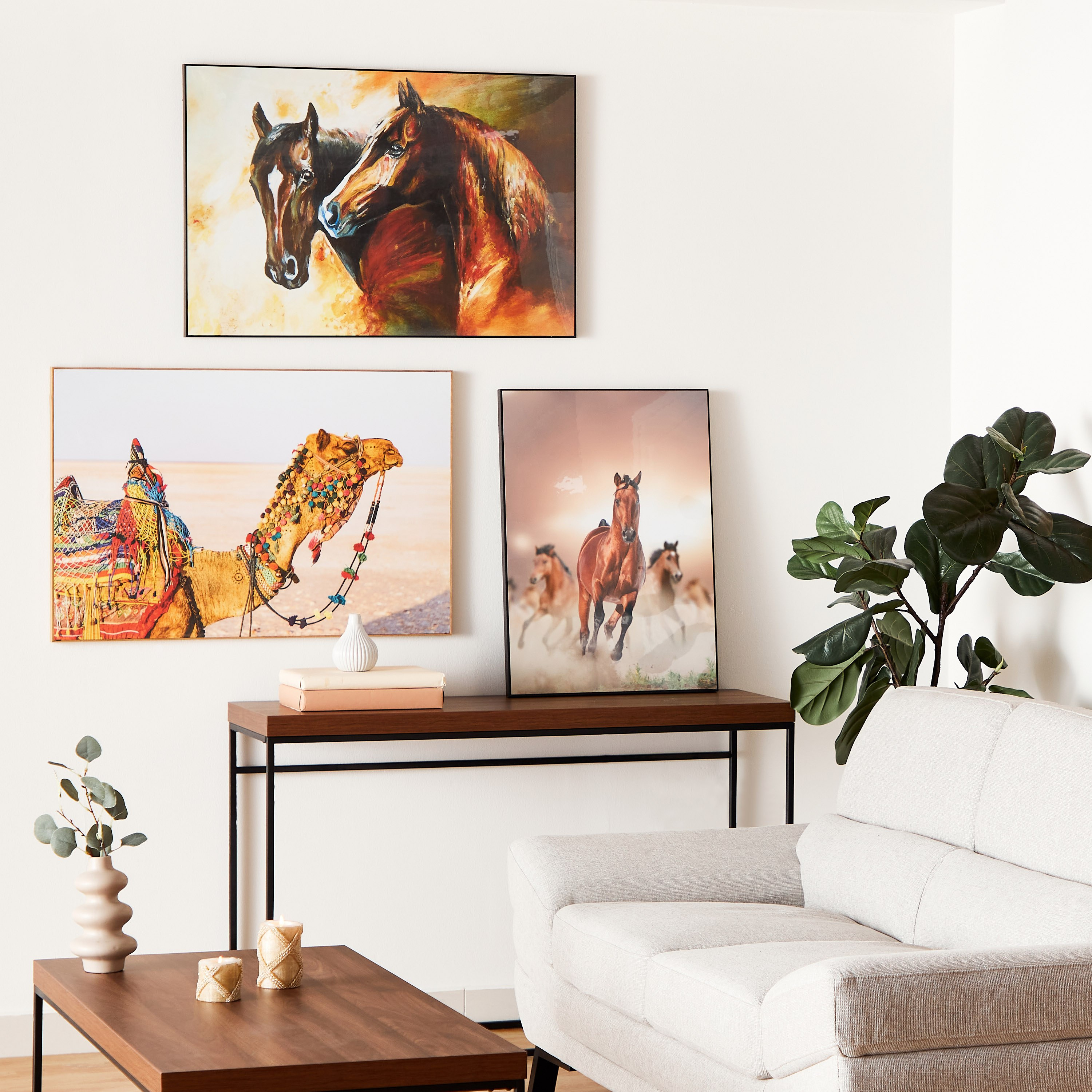 زينة حائط مؤطرة خيل من فيها - 60x2.5x90 سم-hbxhomeware-hbxdecorandfurnishings-image-5