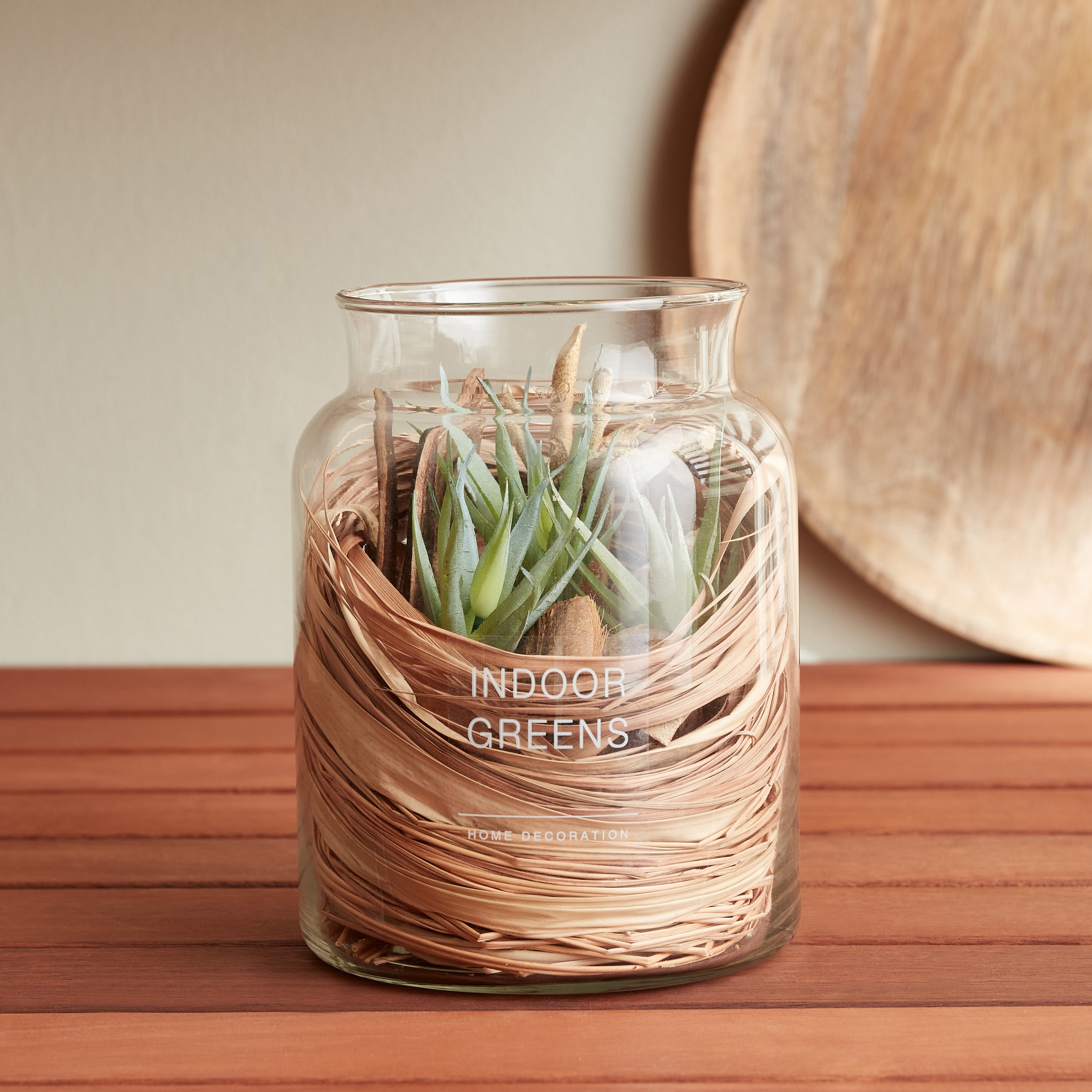 زهرة بونساي في جرة زجاج من مايلي - 13x13x16 سم-hbxdecorandfurnishings-homeaccessories-artificialflowersandplants-image-1