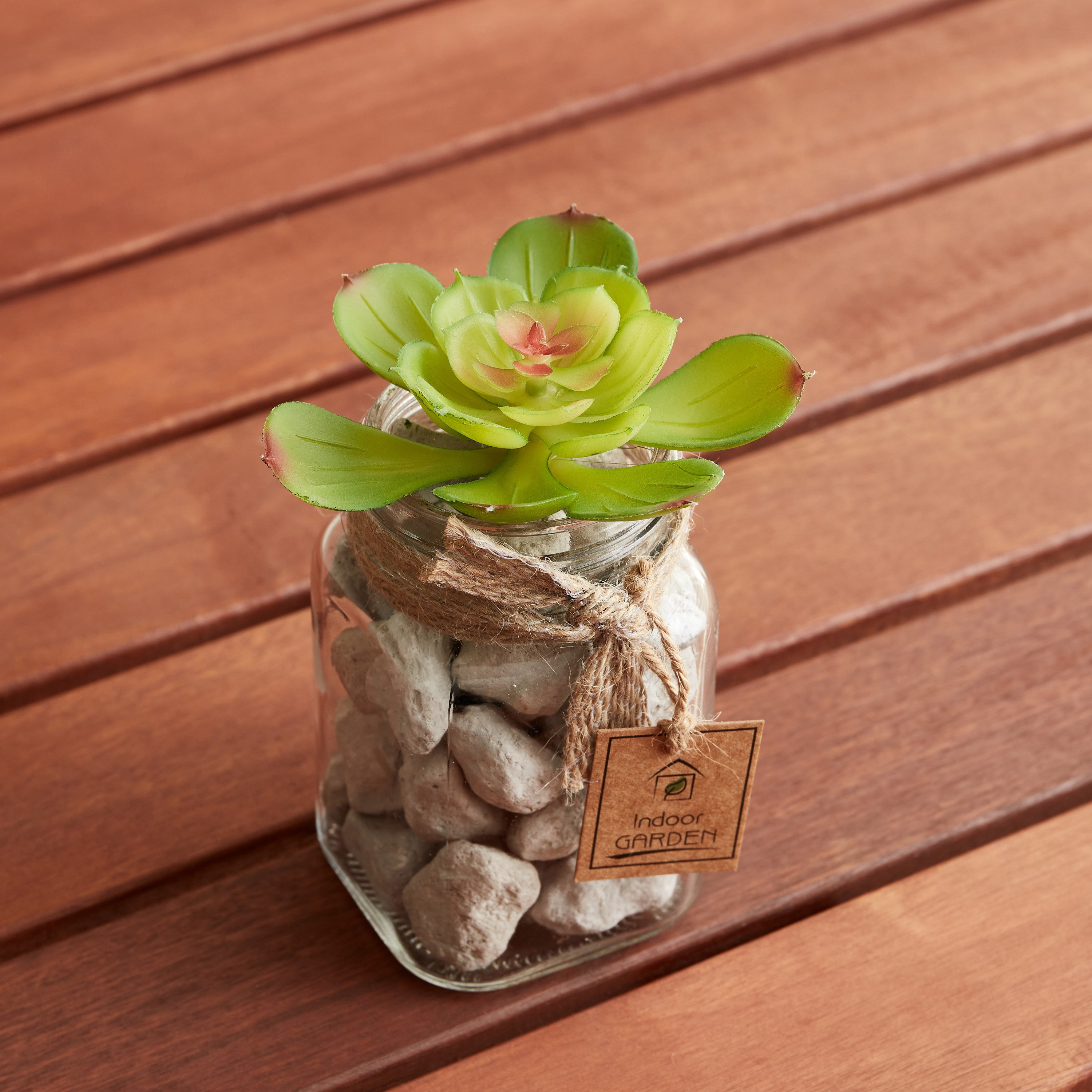 Miley Bonsai In Glass Jar - 7.3x11.5 cm-hbxdecorandfurnishings-homeaccessories-artificialflowersandplants-image-2