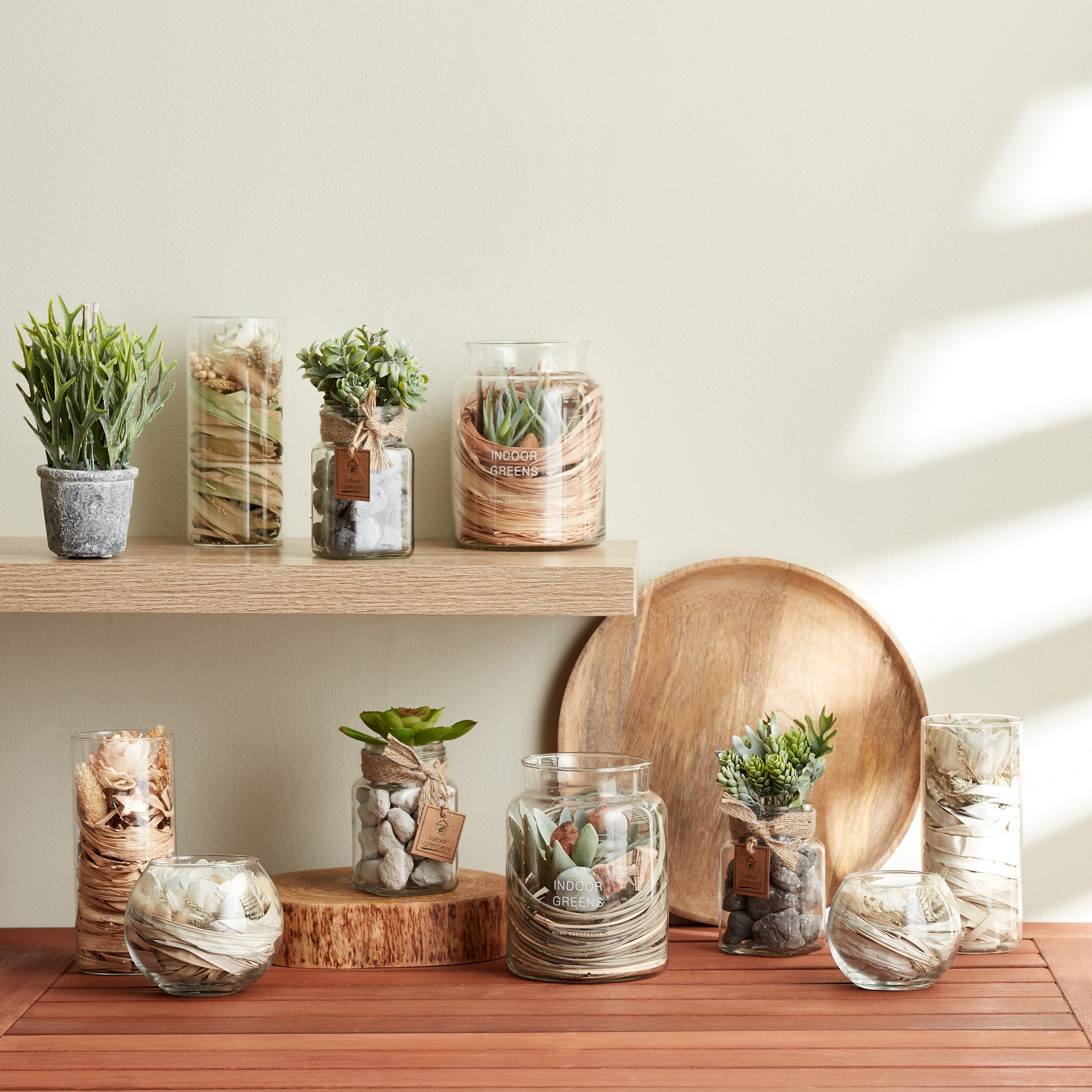 Miley Bonsai In Glass Jar - 7.3x11.5 cm-hbxdecorandfurnishings-homeaccessories-artificialflowersandplants-image-5