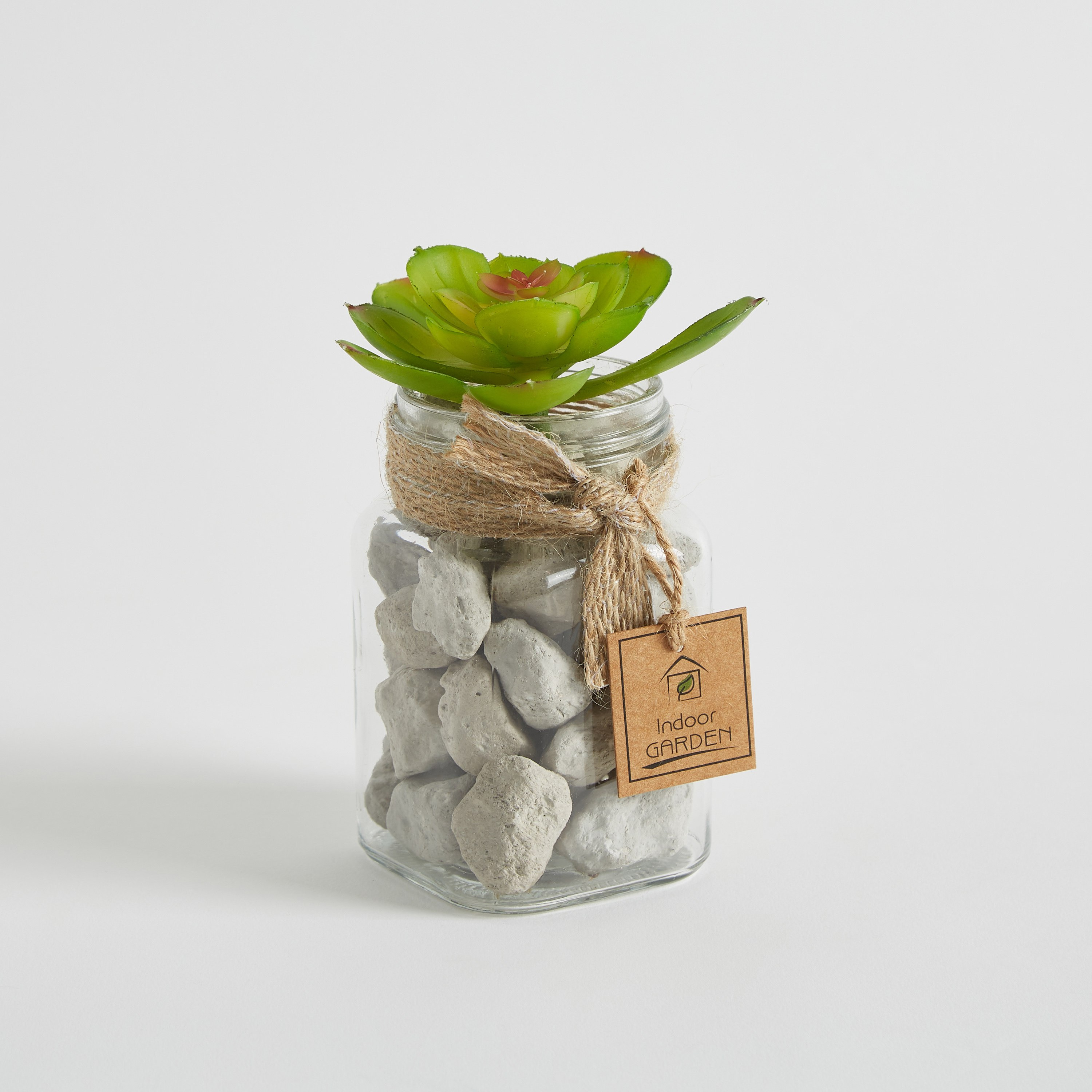 Miley Bonsai In Glass Jar - 7.3x11.5 cm-hbxdecorandfurnishings-homeaccessories-artificialflowersandplants-image-7