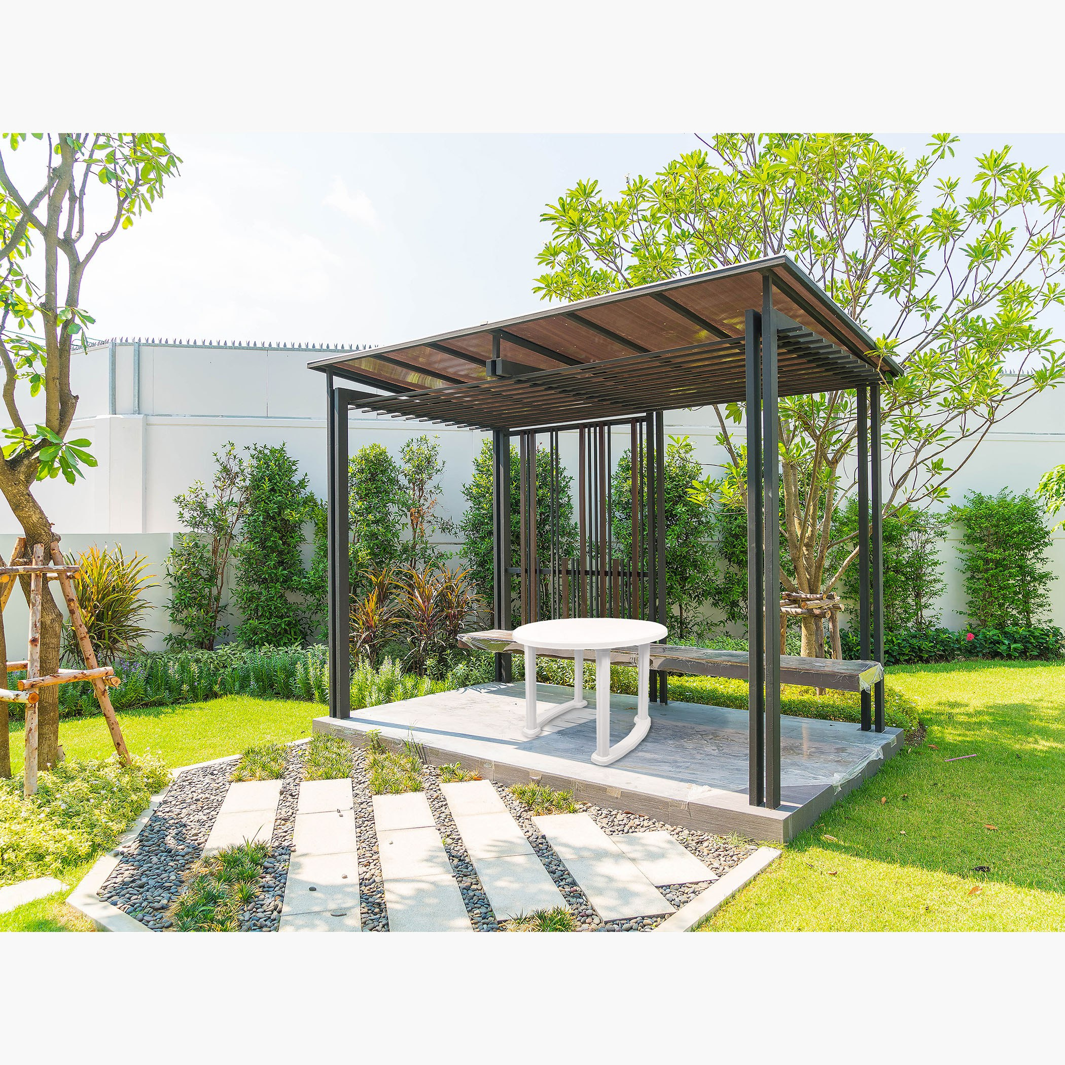 طاولة سفرة مستديرة 4 مقاعد للمساحات الخارجية من بيلينو-hbxfurniture-diningtablesandsets-diningtables-fourseater-image-5