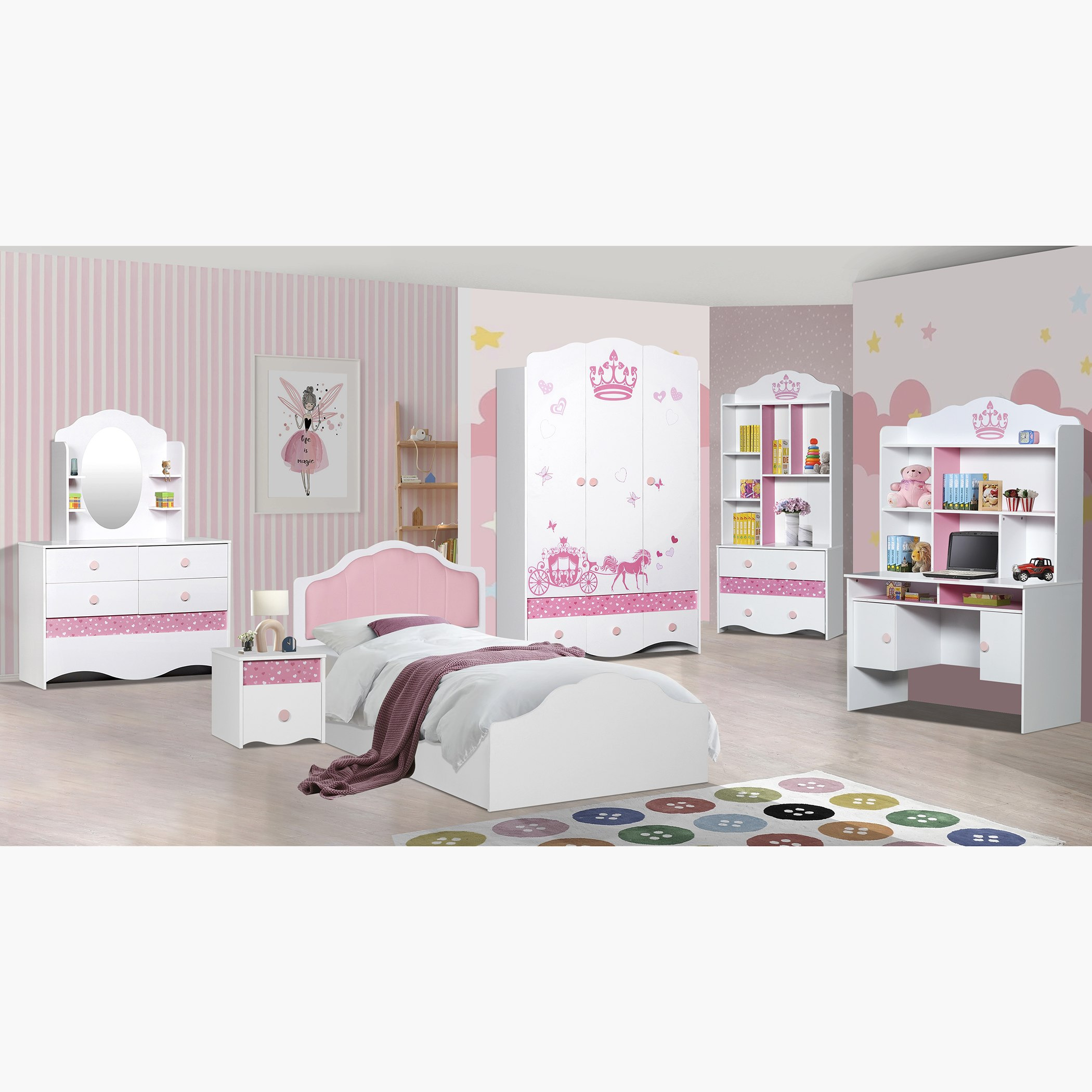 خزانة ملابس 3 أبواب بـ3 أدراج من إلسا-hbxfurniture-wardrobes-image-6