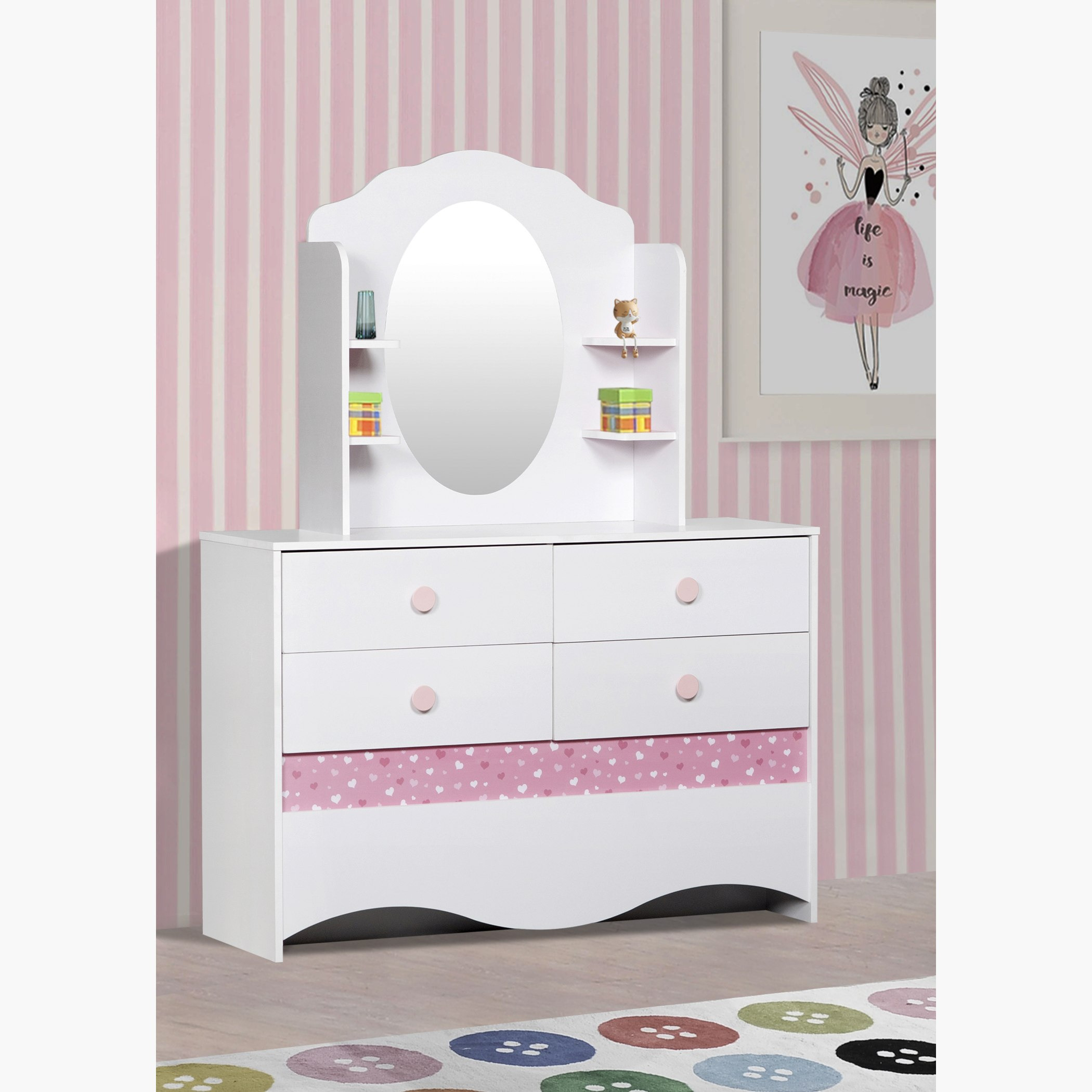 Buy Elsa Dresser with Mirror Online in Qatar | Homebox