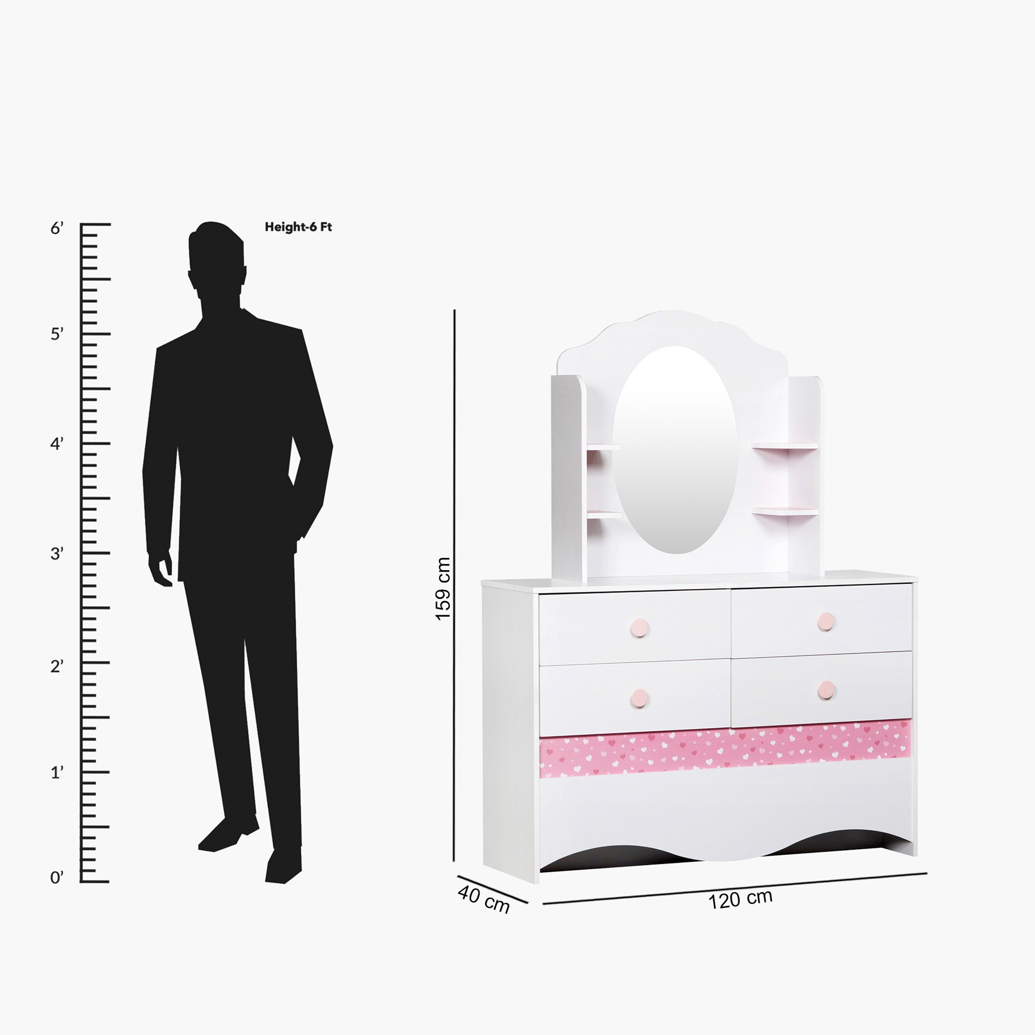 طاولة تزيين بمرآة من إلسا-hbxfurniture-kidsroom-kidsdressersandmirrors-image-6