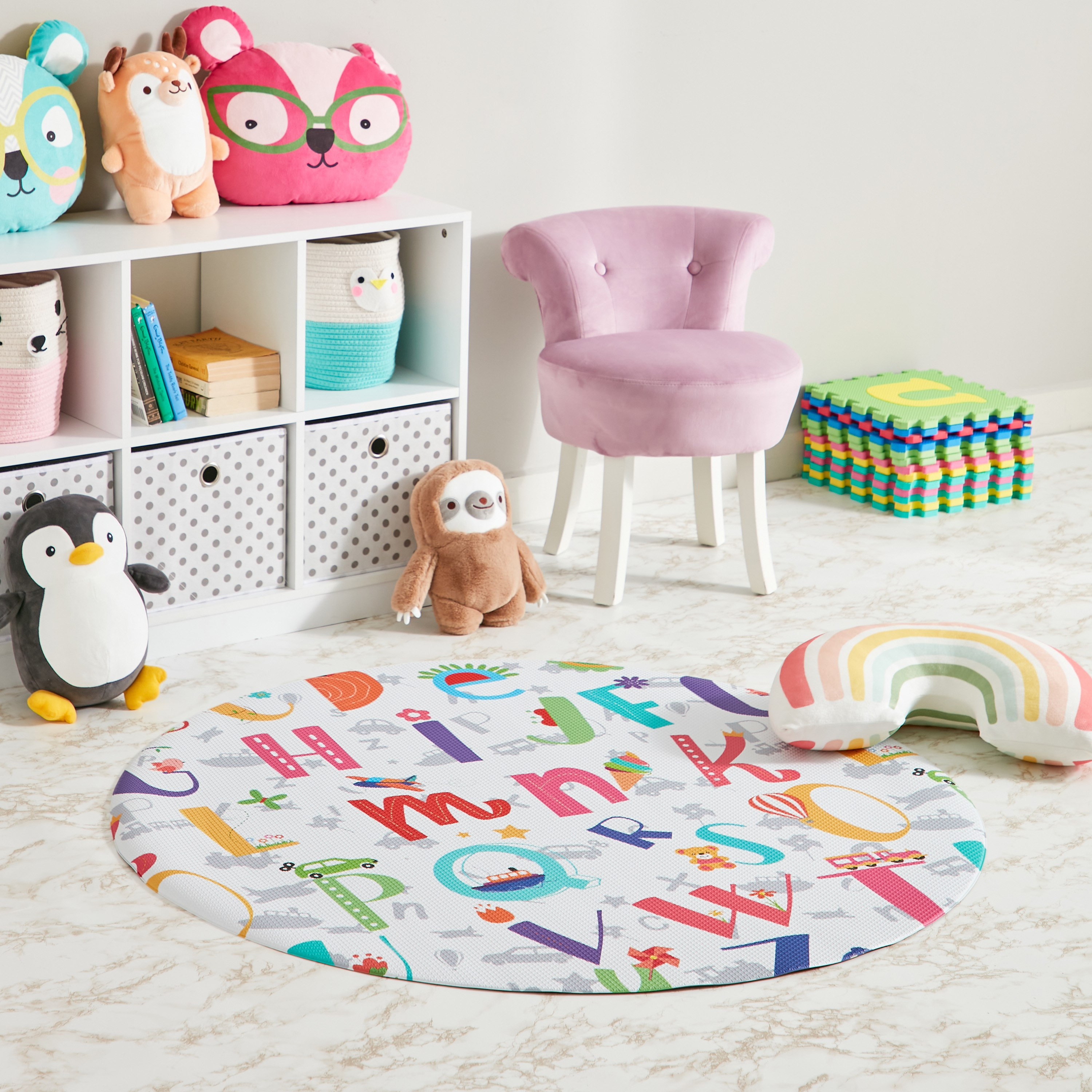 حصيرة مستديرة بتصميم حروف أبجدية من ميستيفاي تشارم - 120 سم-hbxhomeware-hbxkidsandyouth-image-4
