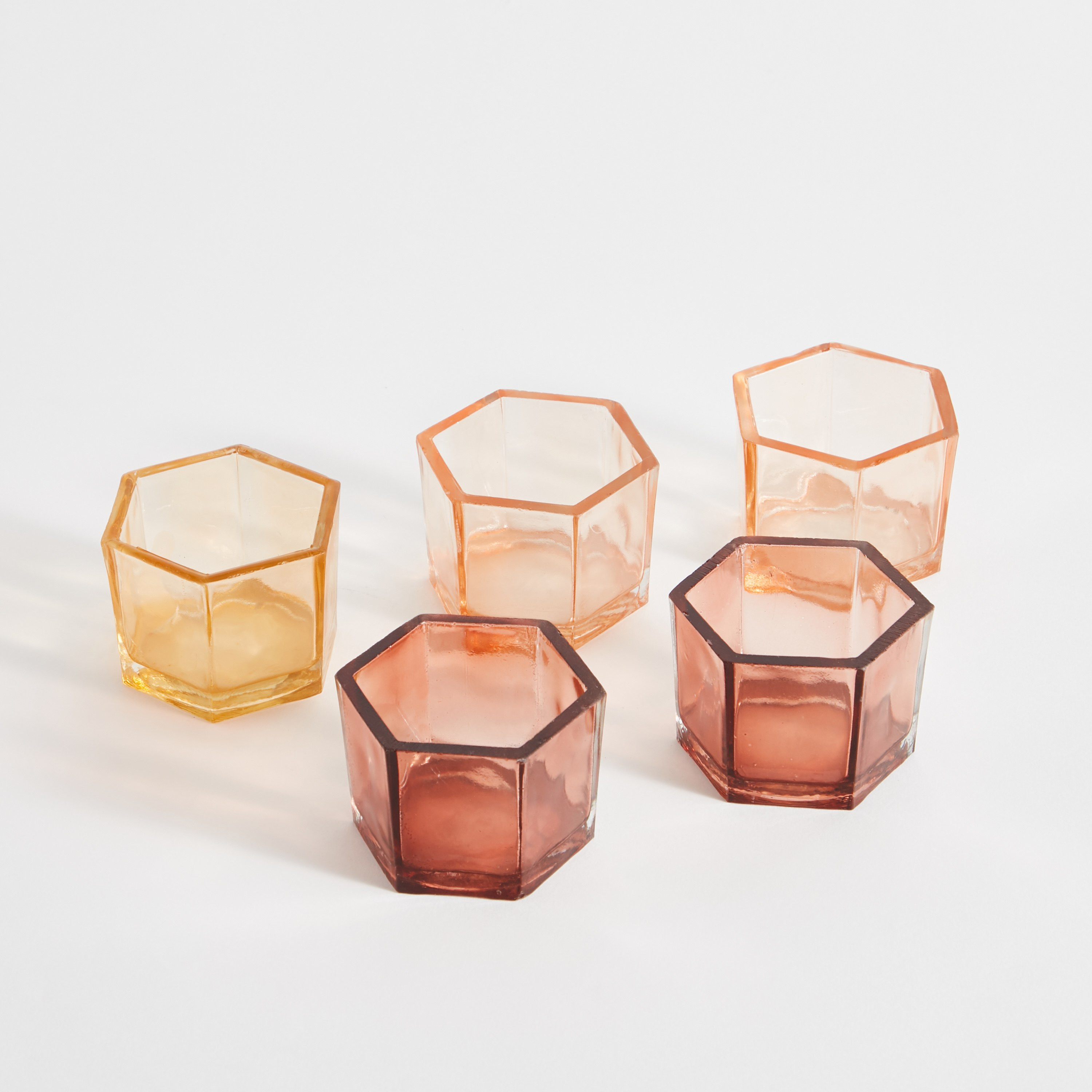 طقم فوتيف زجاجي 5 قطع ملونة من لومينوس - 7x7x5 سم-hbxlivingroom-decorandaccessories-candleholders-image-6