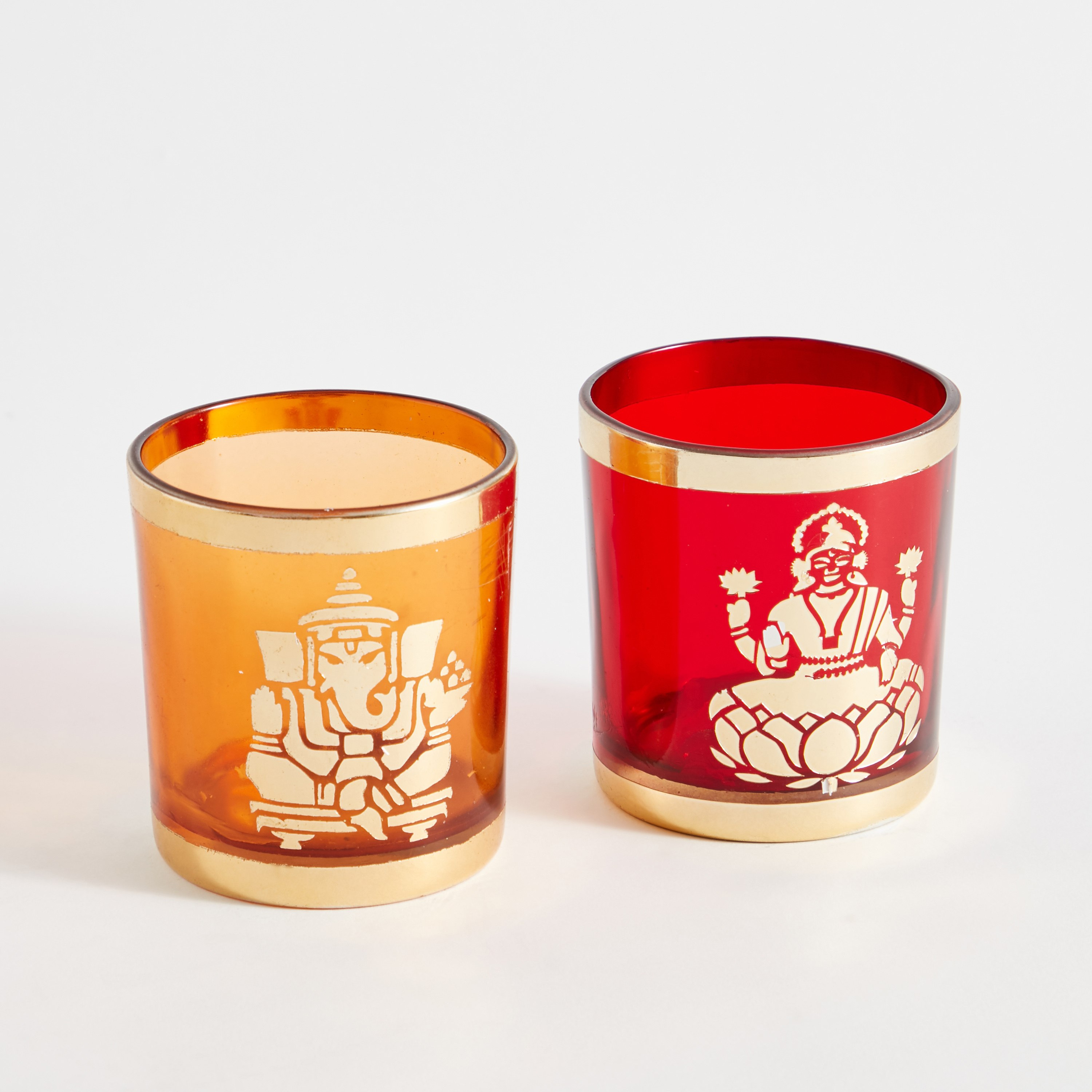 حامل شموع لاكشمي غانيش لومينوس قطعتين - 7.5x7.5x8 سم-hbxlivingroom-decorandaccessories-candleholders-image-5