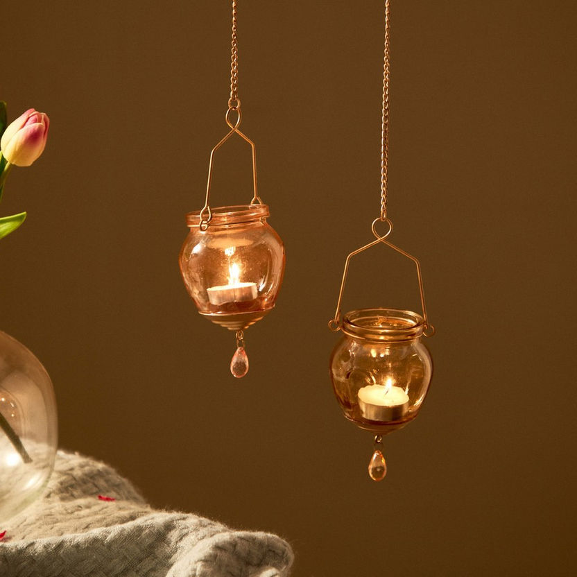 Buy Luminous 2-Piece Hanging Matki Votive Set - 8x8x38 cm Online in KSA ...