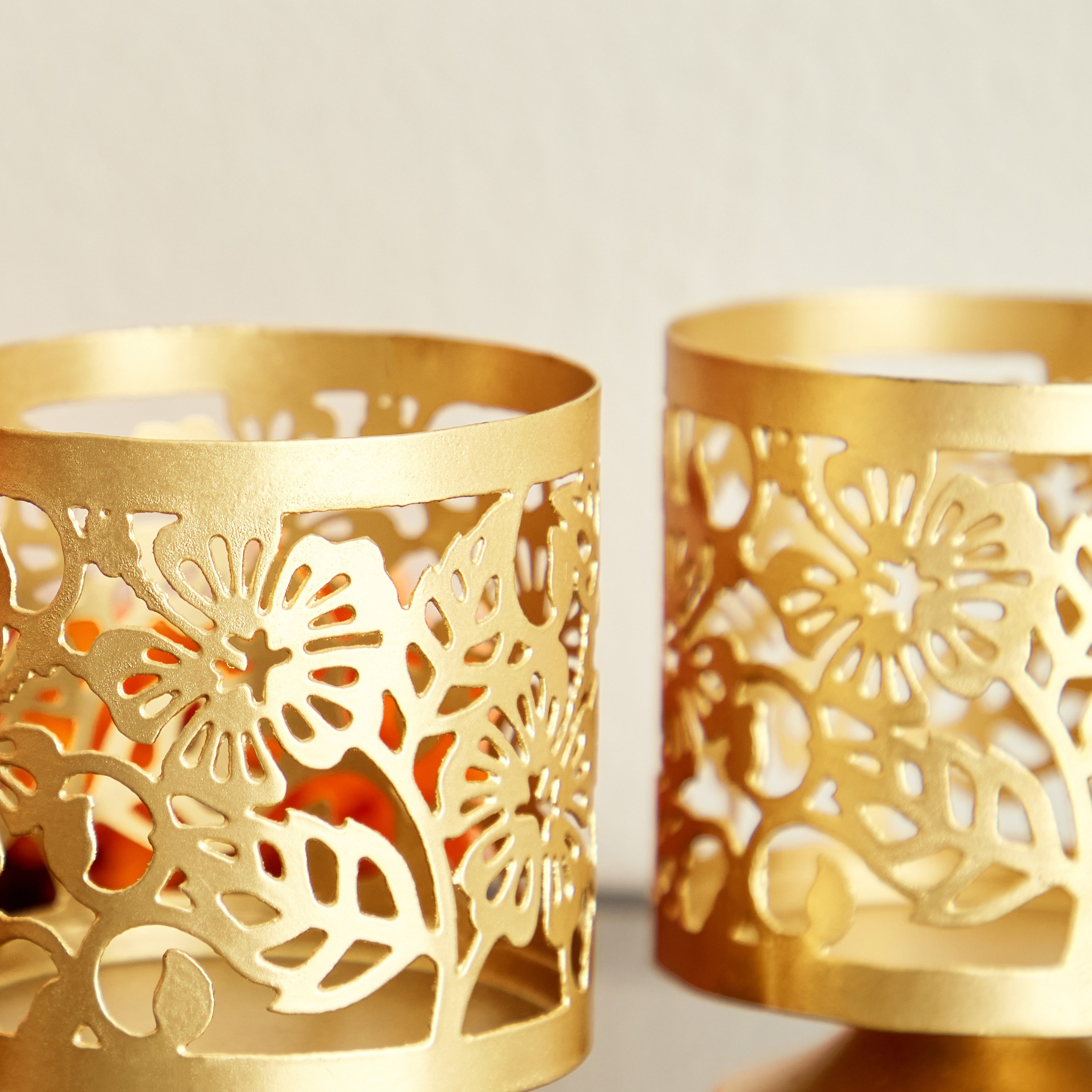 Luminous 2-Piece Etched Metal Votive Holder Set - 7.5x7.5x10 cm-hbxlivingroom-decorandaccessories-candleholders-image-3