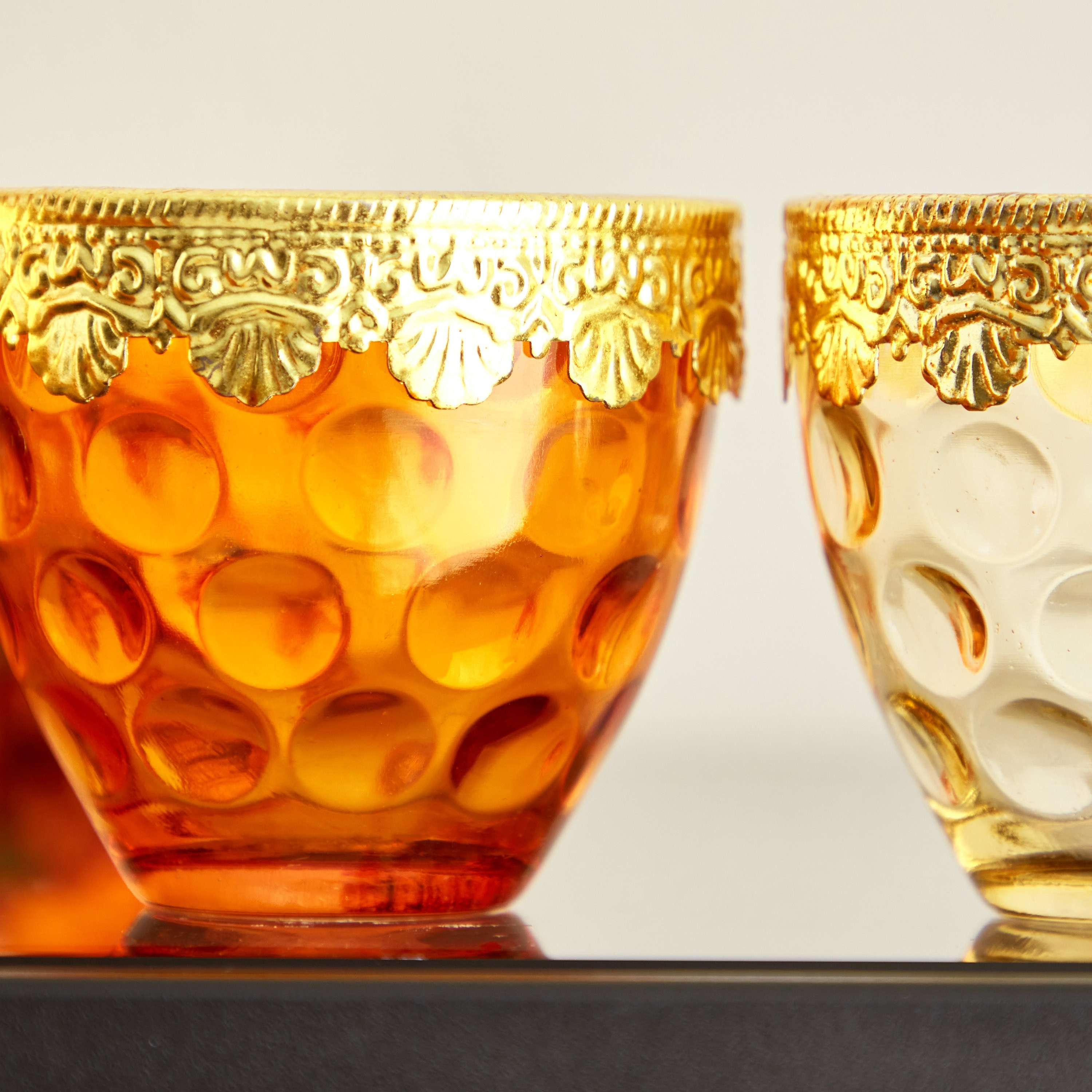 Luminous 4-Piece Metal Top Tealight Holder - 8x8x7.5 cm-hbxlivingroom-decorandaccessories-candleholders-image-4