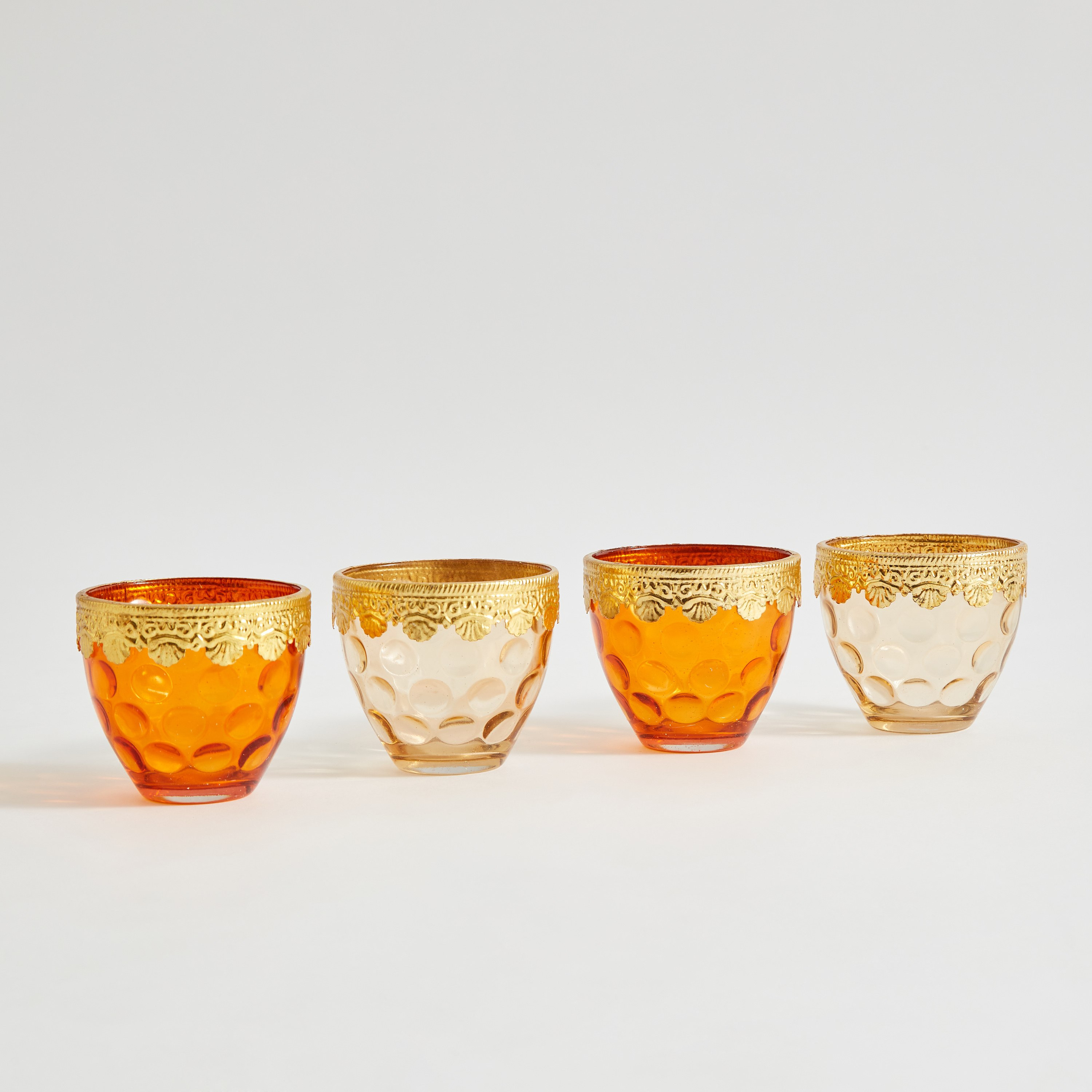 Luminous 4-Piece Metal Top Tealight Holder - 8x8x7.5 cm-hbxlivingroom-decorandaccessories-candleholders-image-6