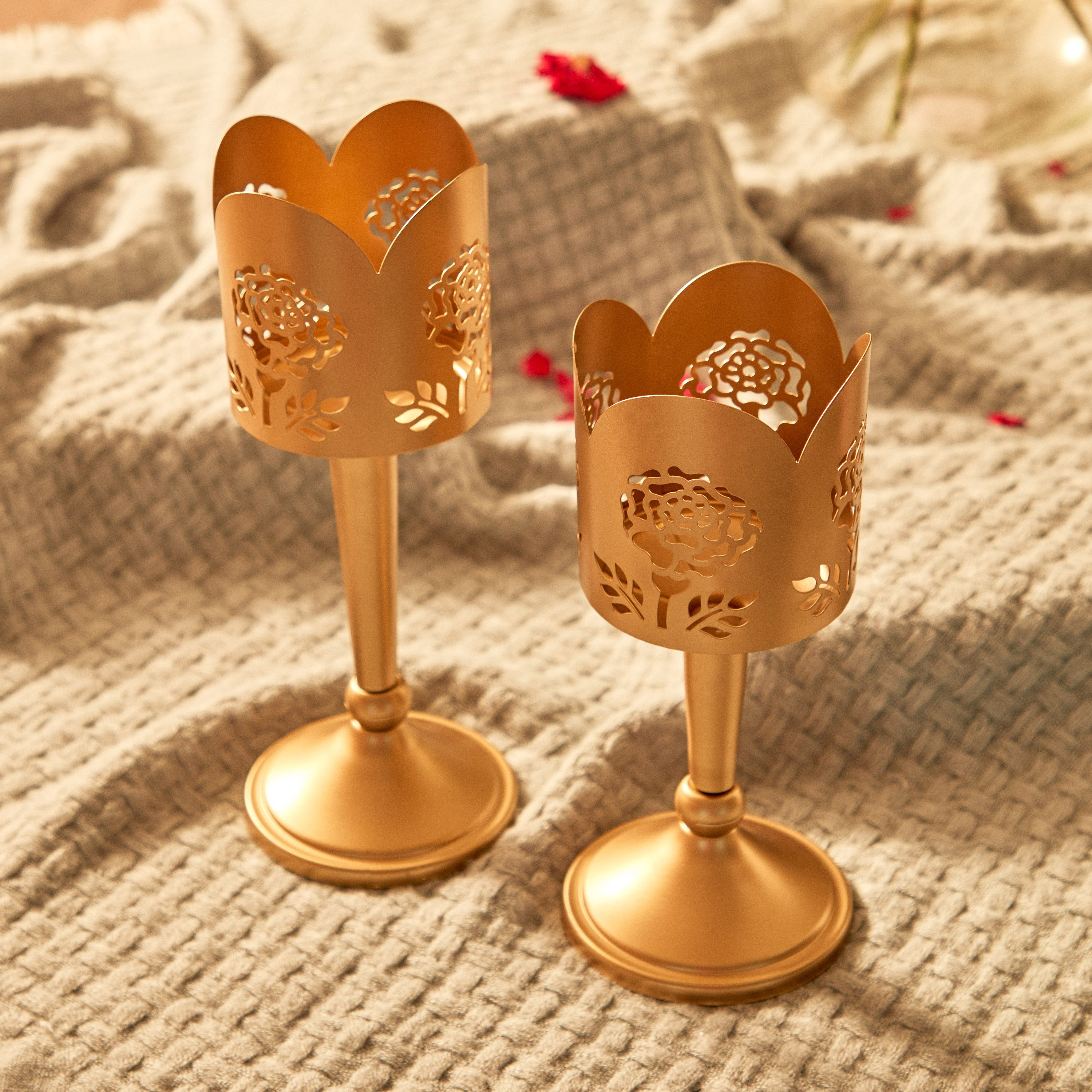 طقم حامل شموع صغيرة معدني من لومينوس - قطعتين-hbxlivingroom-decorandaccessories-candleholders-image-2