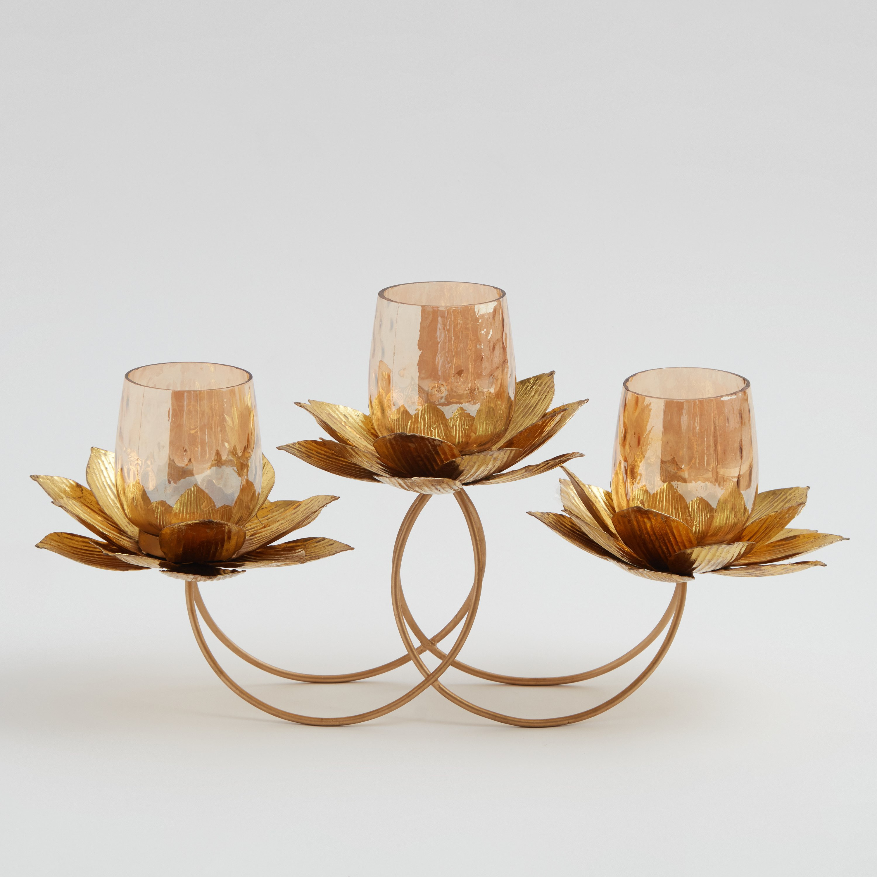 حامل شموع صغيرة معدن من لومينوس - 46x20x25 سم-hbxlivingroom-decorandaccessories-candleholders-image-7